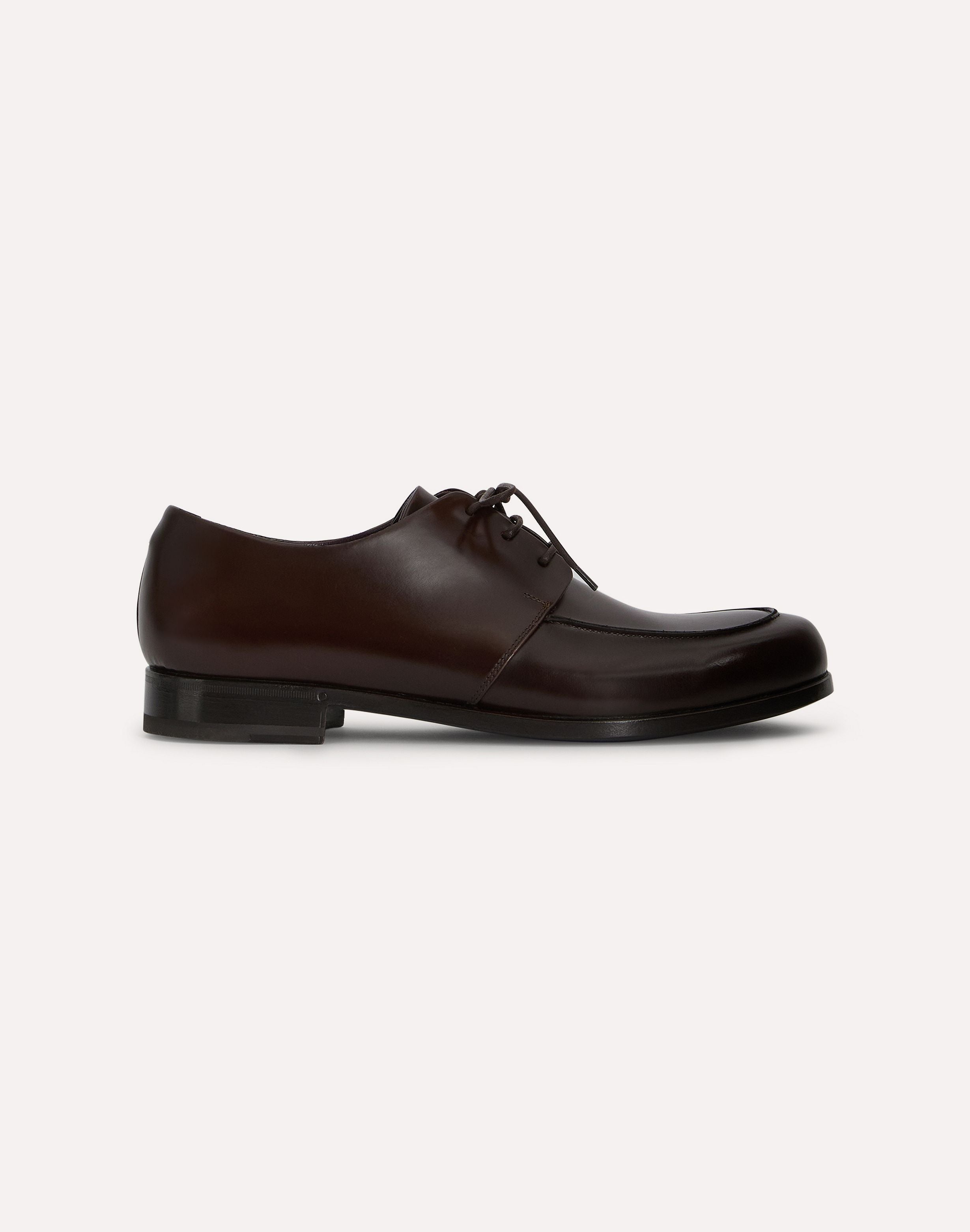 Derby classico in pelle di toro spazzolata BROWN Lardini 1