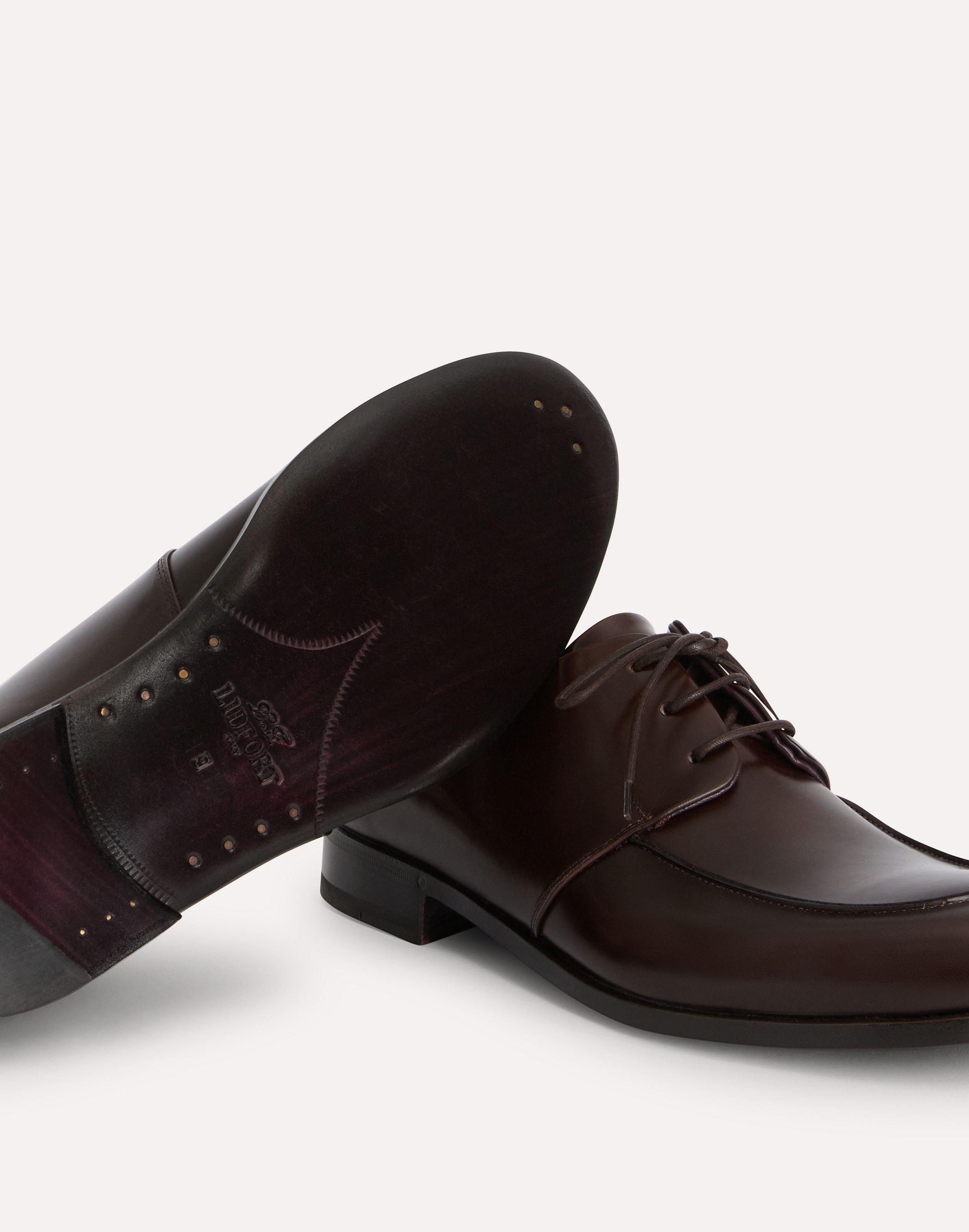 Derby classico in pelle di toro spazzolata BROWN Lardini 3