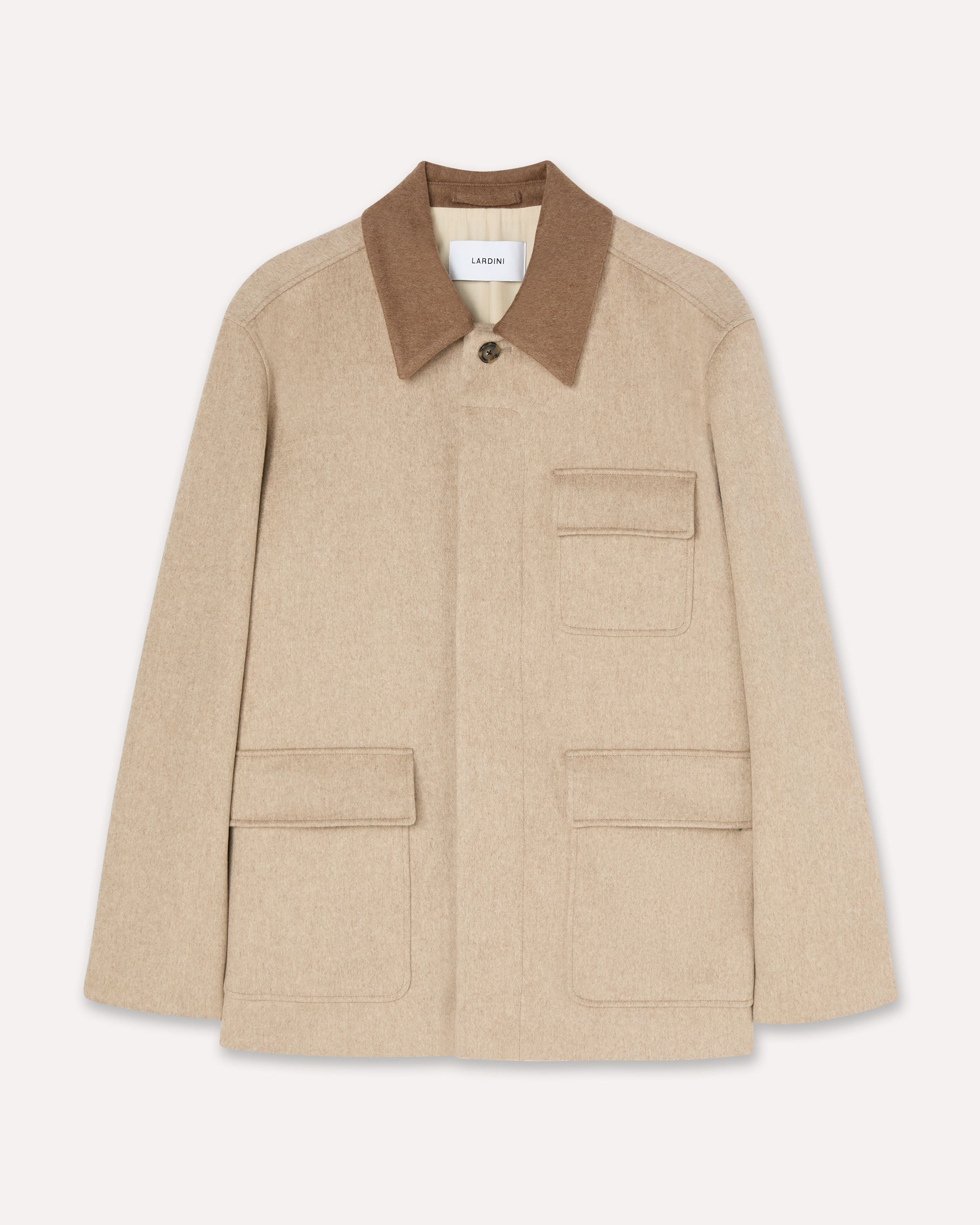 Giubbino monopetto beige in lana BEIGE Lardini 1