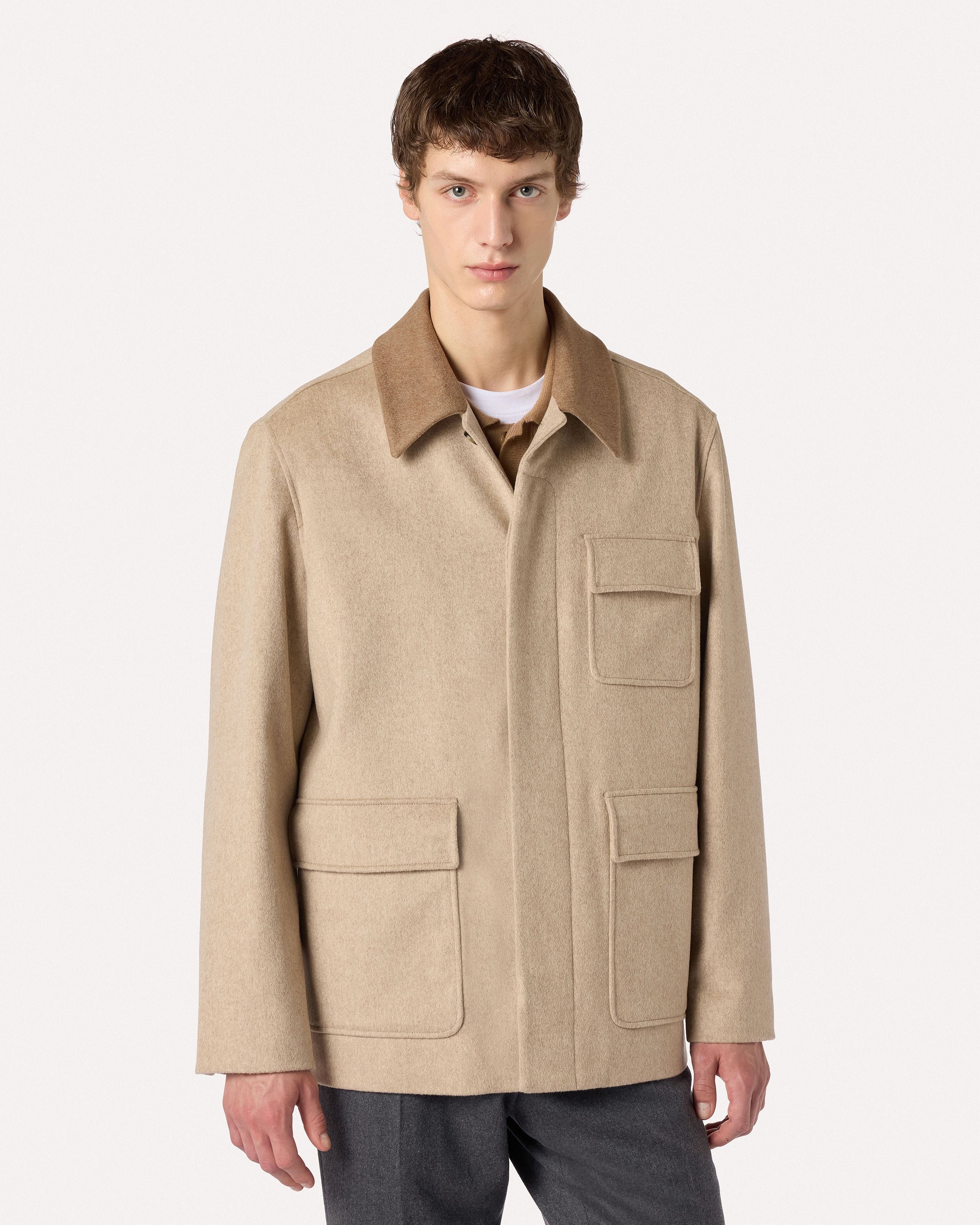Giubbino monopetto beige in lana BEIGE Lardini 4