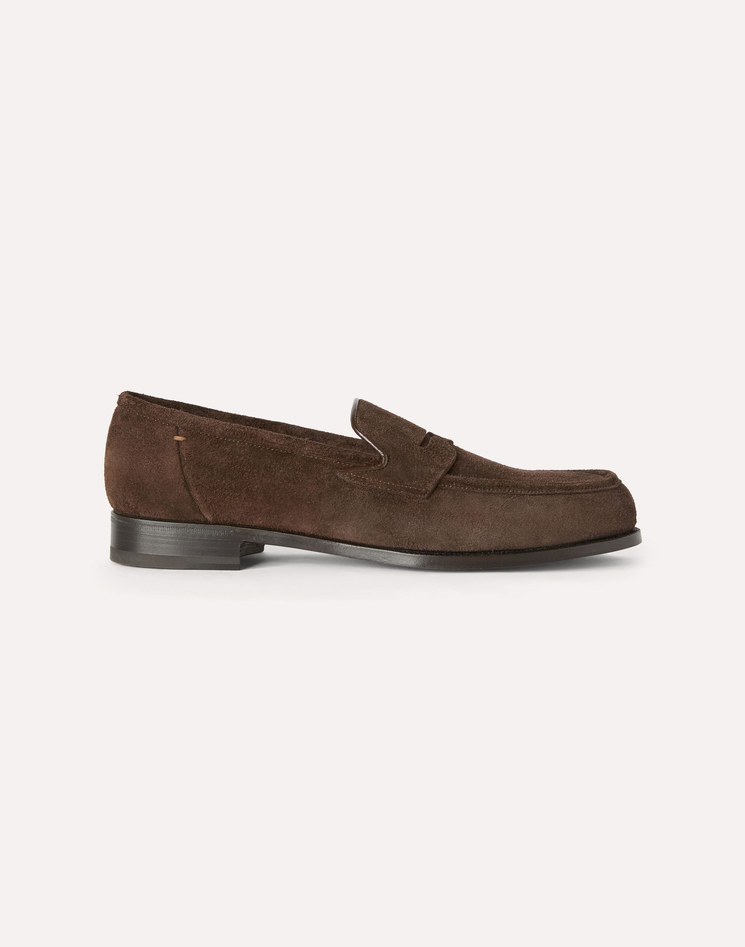 Mocassino marrone in pelle scamosciata BROWN Lardini 1