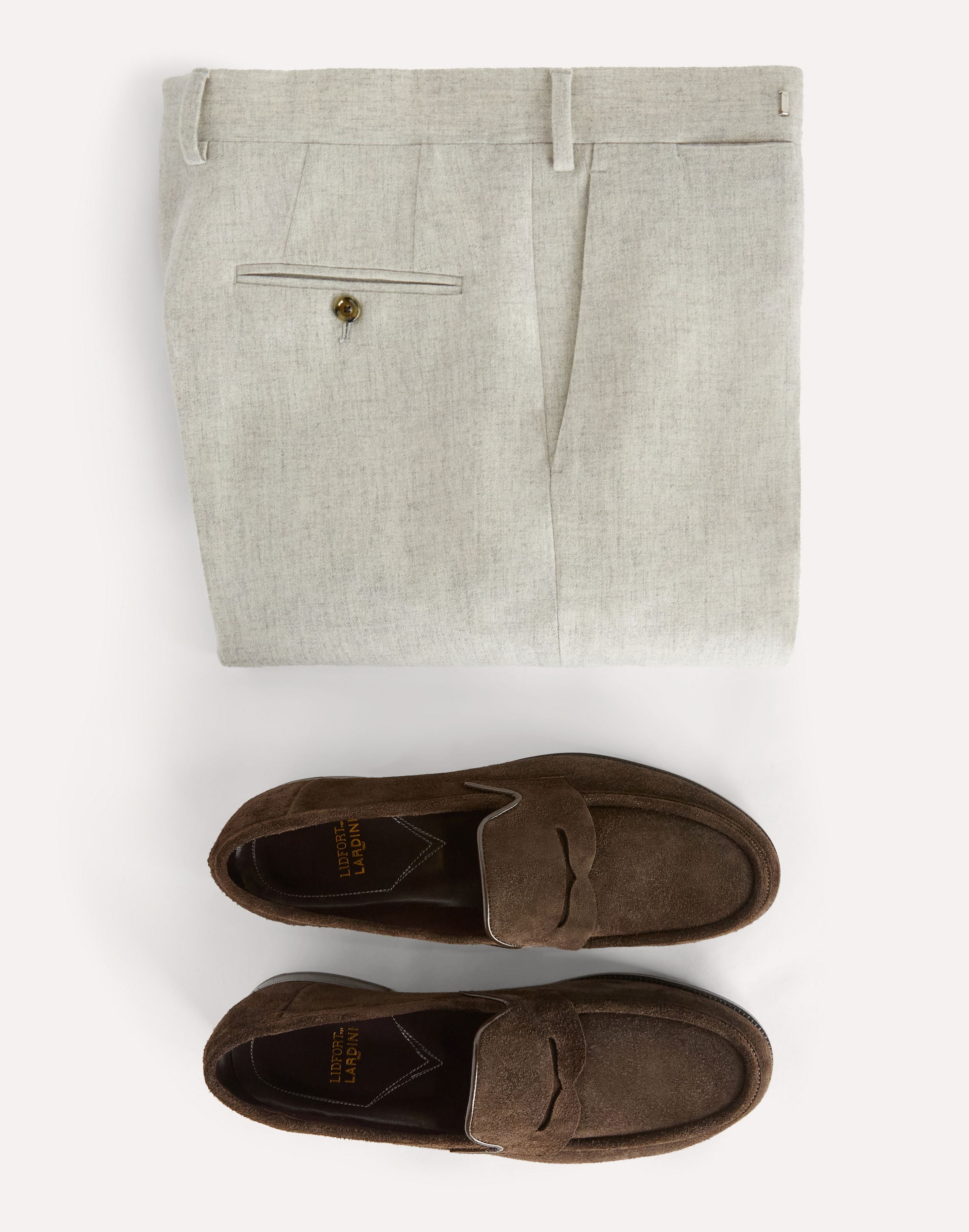 Mocassino marrone in pelle scamosciata BROWN Lardini 6