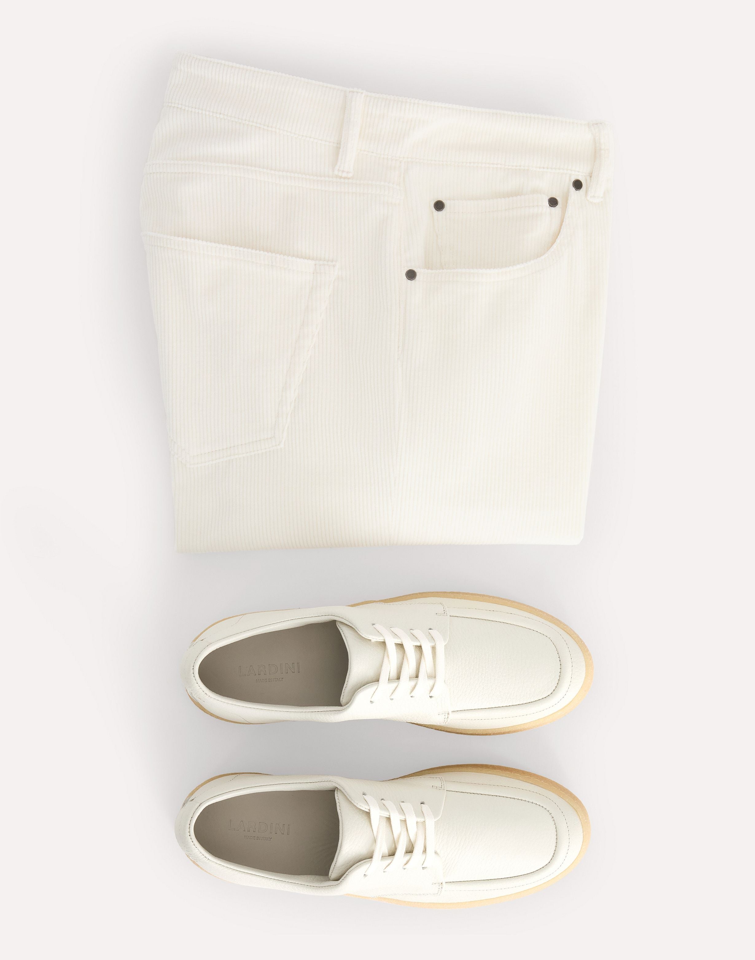 Sneakers in pelle CREAM Lardini 4