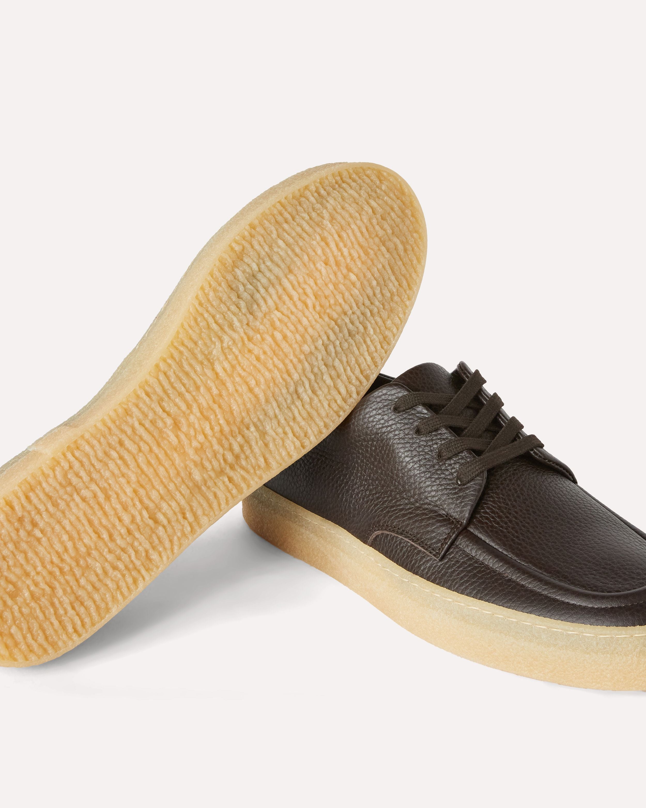 Sneakers marrone in pelle martellata di vitello BROWN Lardini 2