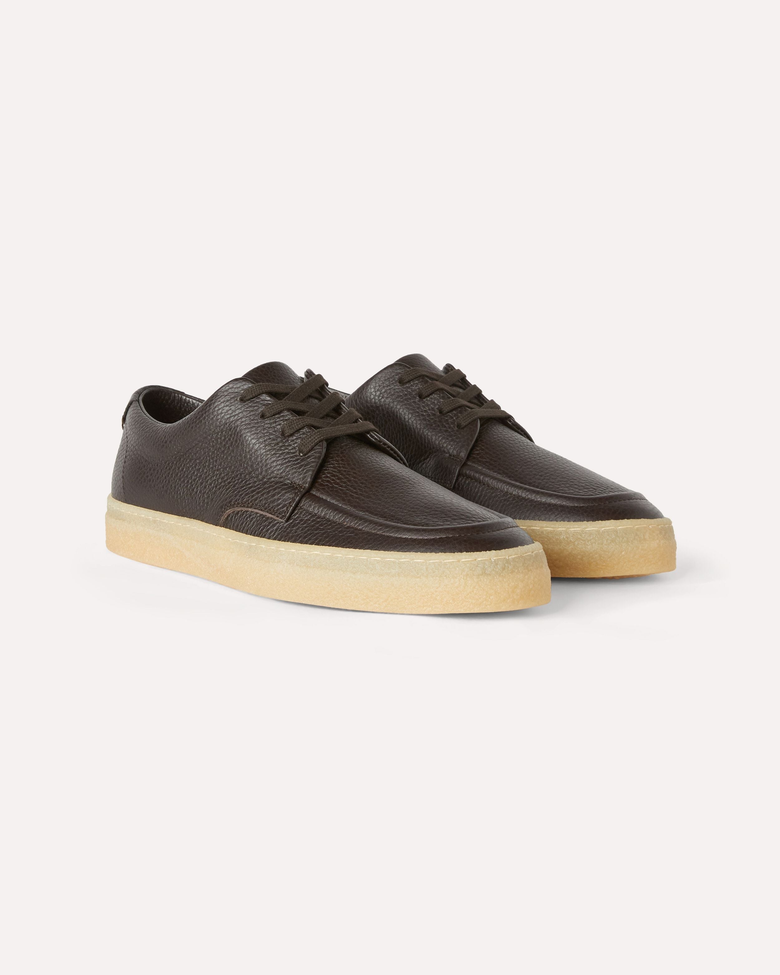 Sneakers marrone in pelle martellata di vitello BROWN Lardini 3