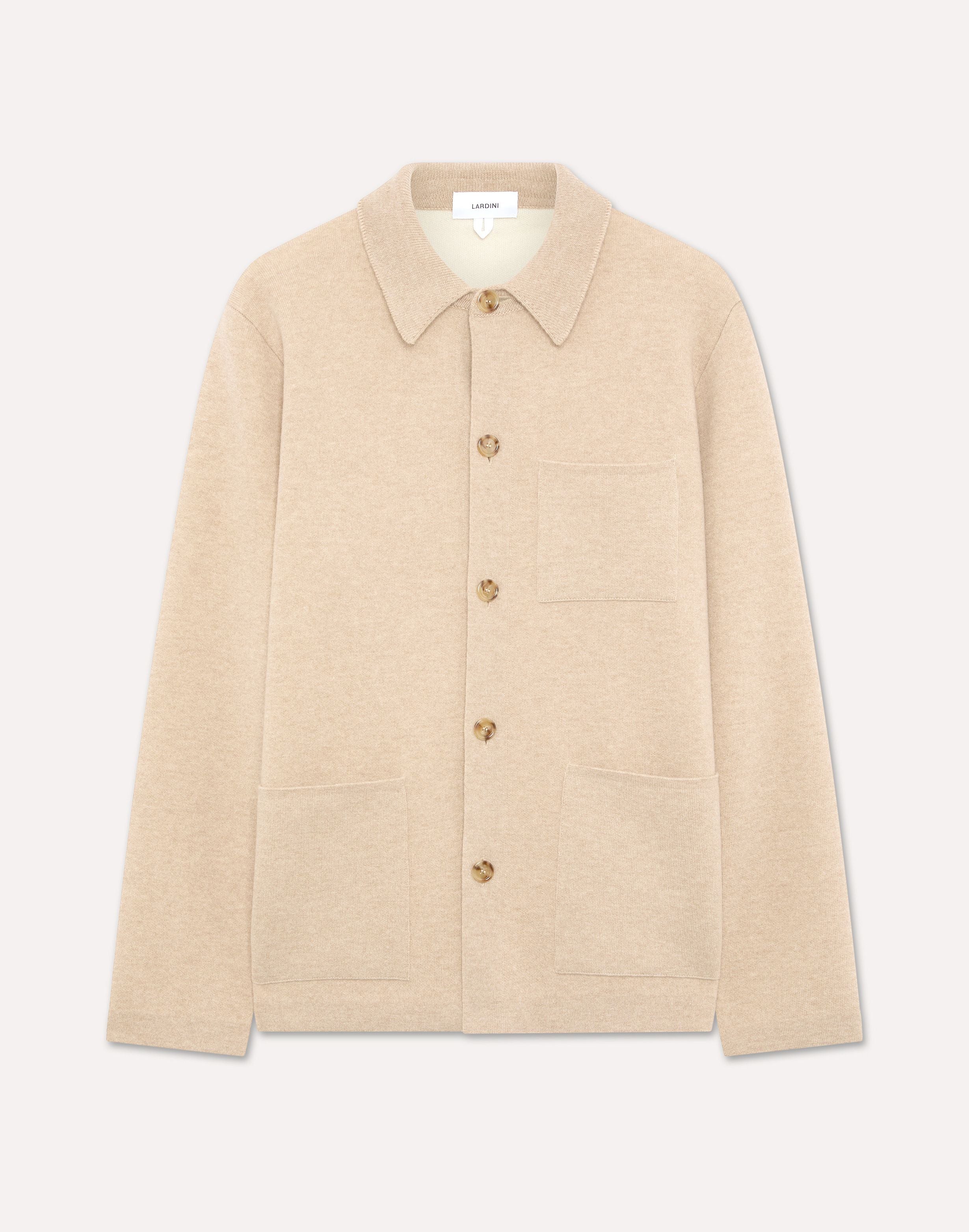 Giacca beige e bianco in maglia BEIGE/WHITE Lardini 1