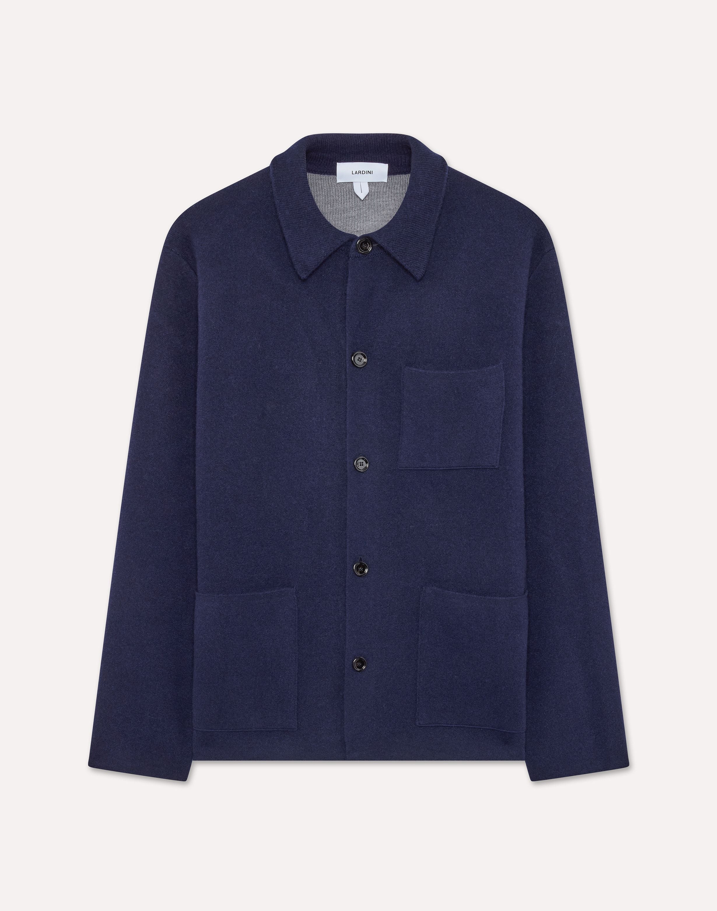 Giacca in maglia blu e grigio BLUE/GREY Lardini 1