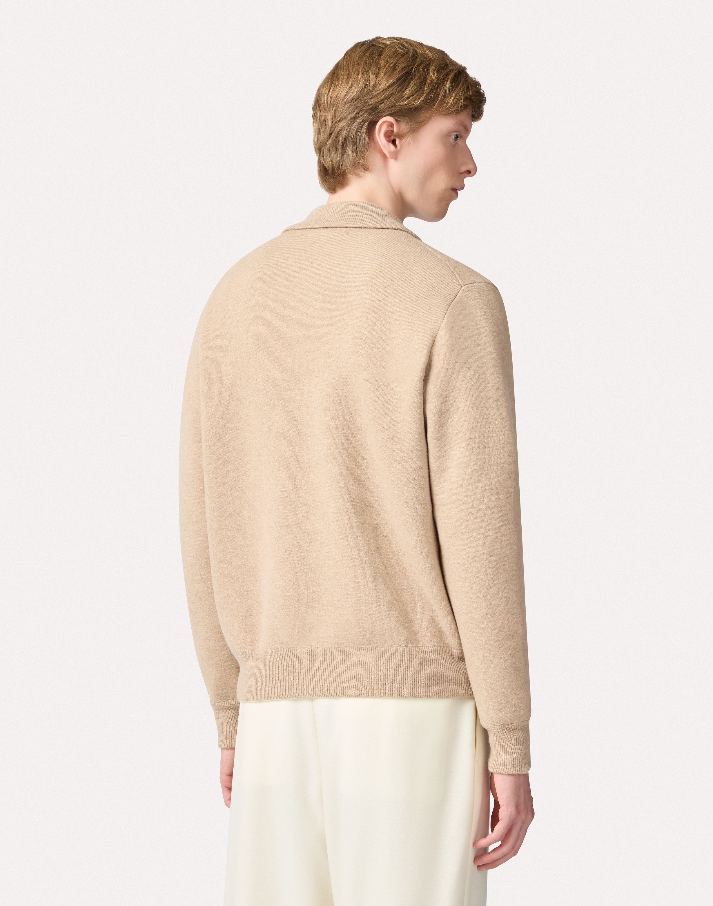 Bomber in maglia color sabbia e bianco BEIGE/WHITE Lardini 5