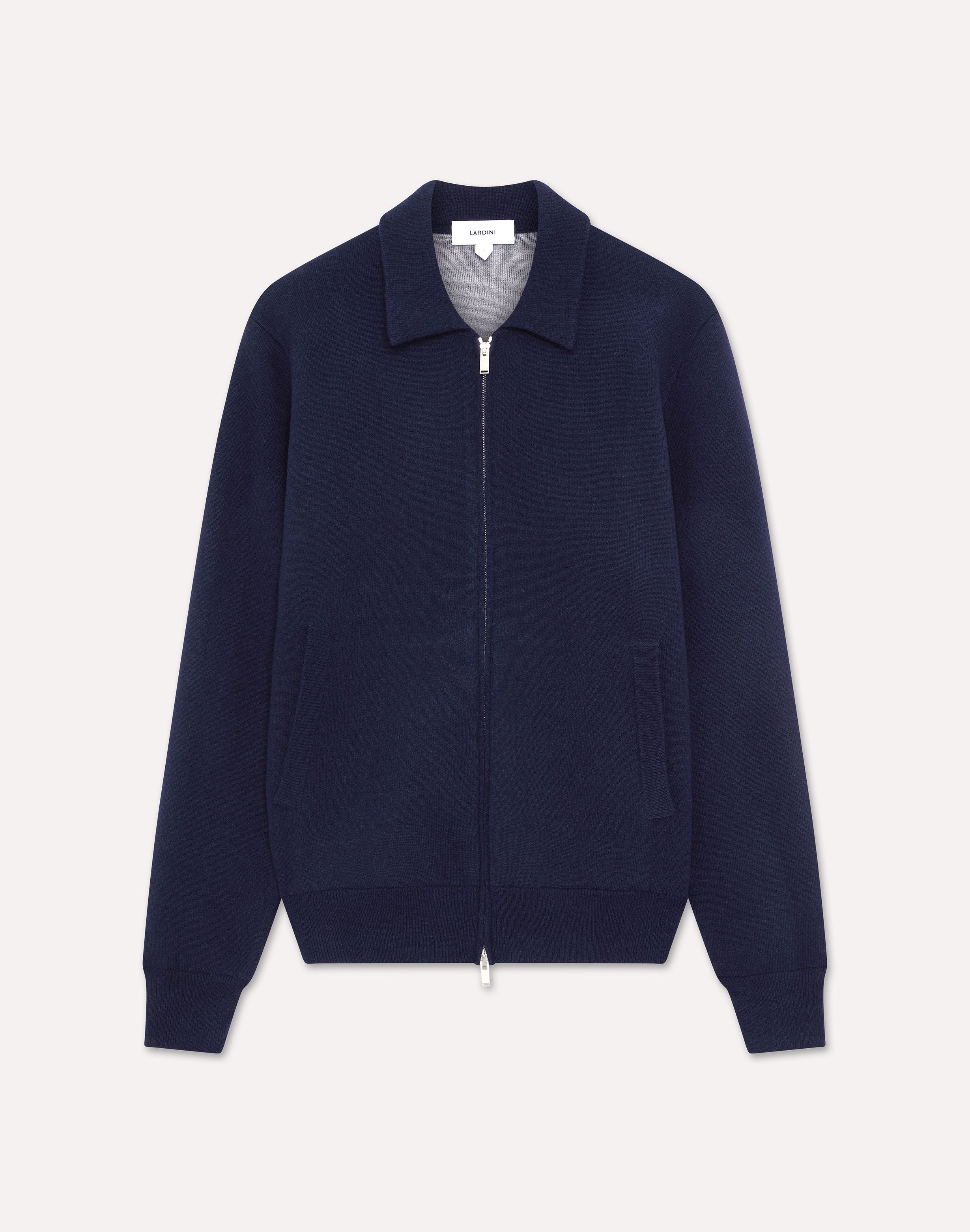 Double-knit bomber jacket in blue and grey BLUE/GREY Lardini 1
