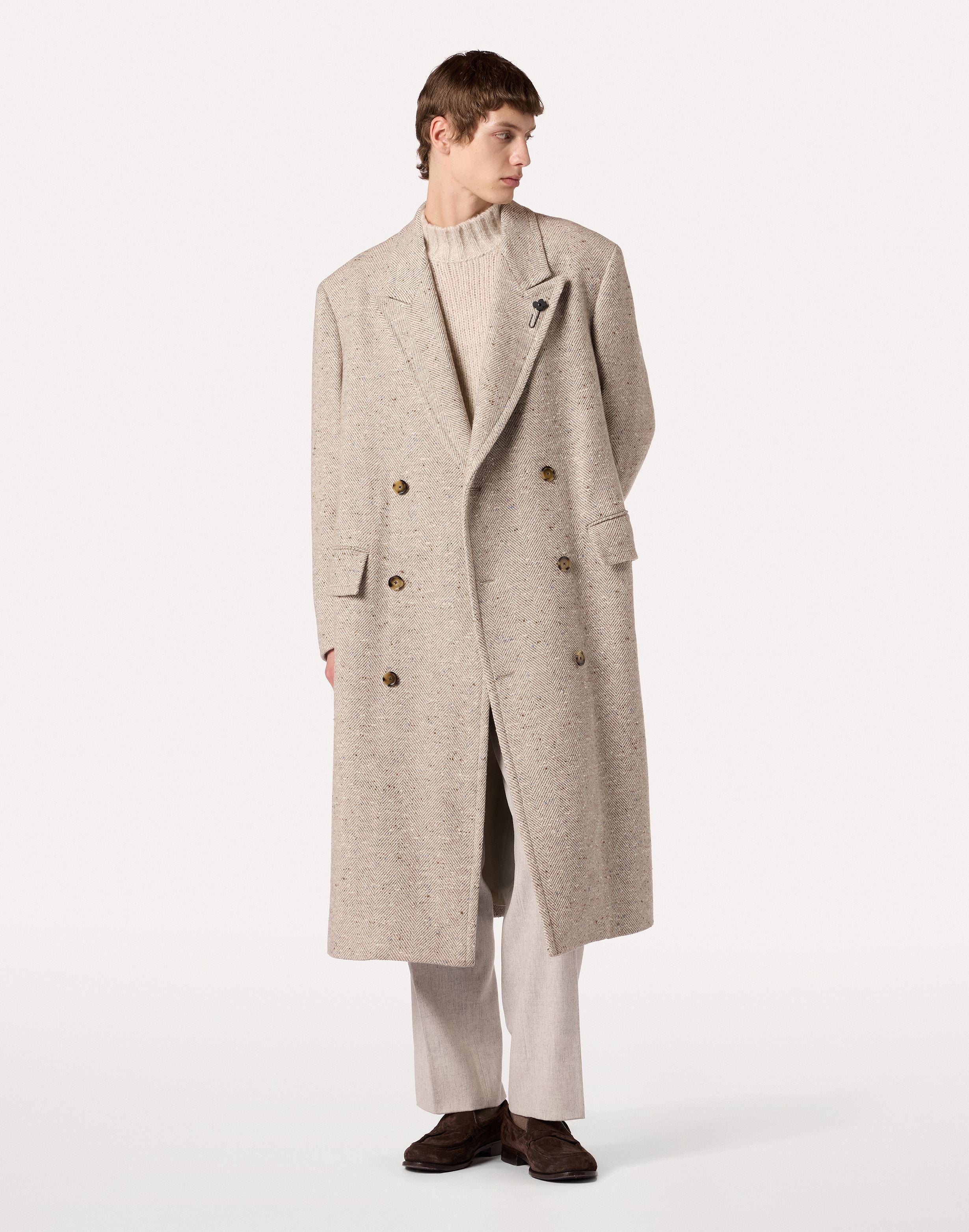 Rollkragenpullover in sandfarbener superfine Merinowolle CREAM Lardini 2