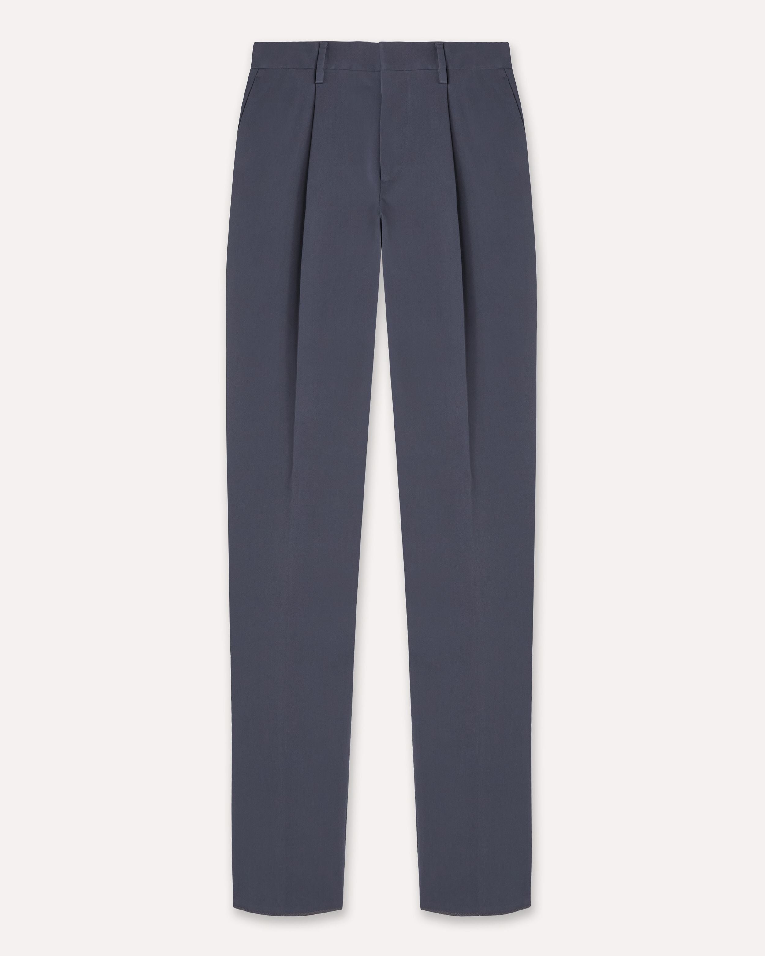 Pantalone avio con piega in twill di cotone bi-stretch AIR FORCE BLUE Lardini