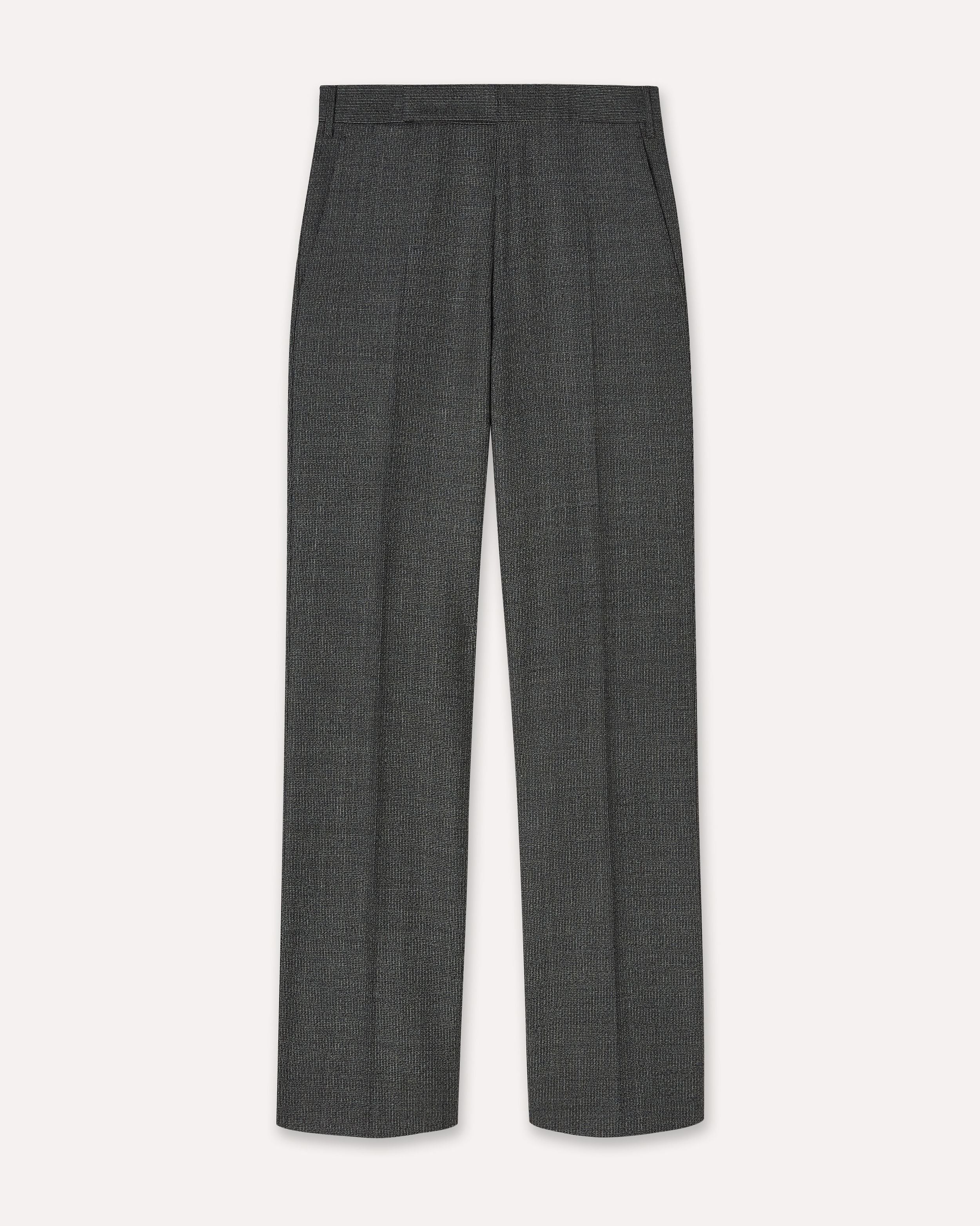 Stretch wool trousers in grey with micro-pattern GREY/BLACK/WHITE Lardini 1