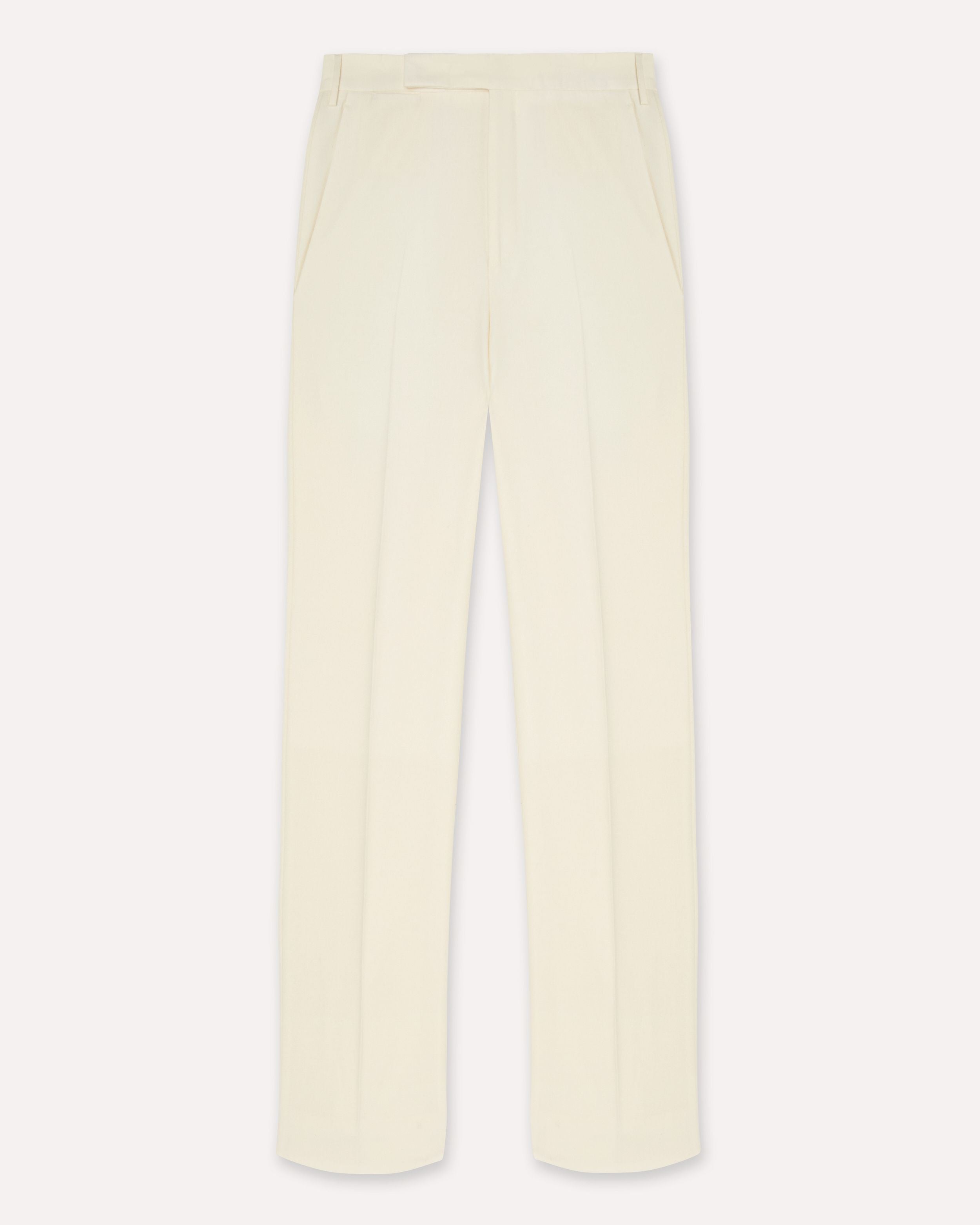 Pantalone panna in lana CREAM Lardini 1