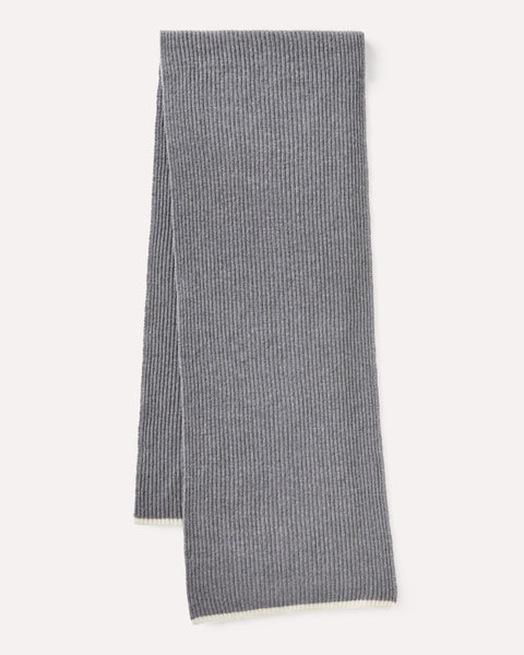 Grey scarf, white, man | Lardini