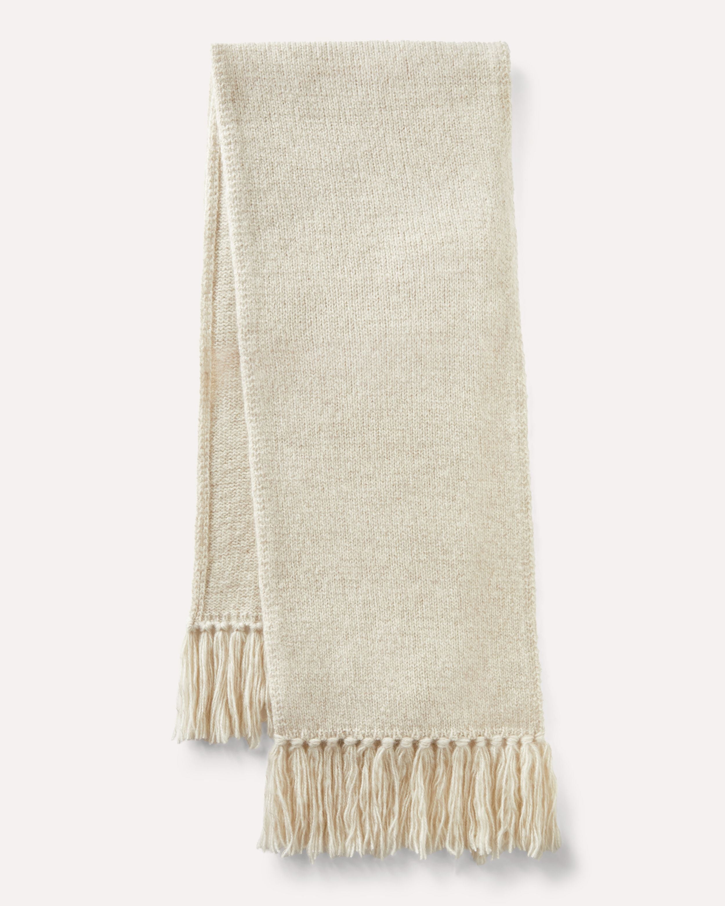 Sciarpa color sabbia in maglia CREAM Lardini 1