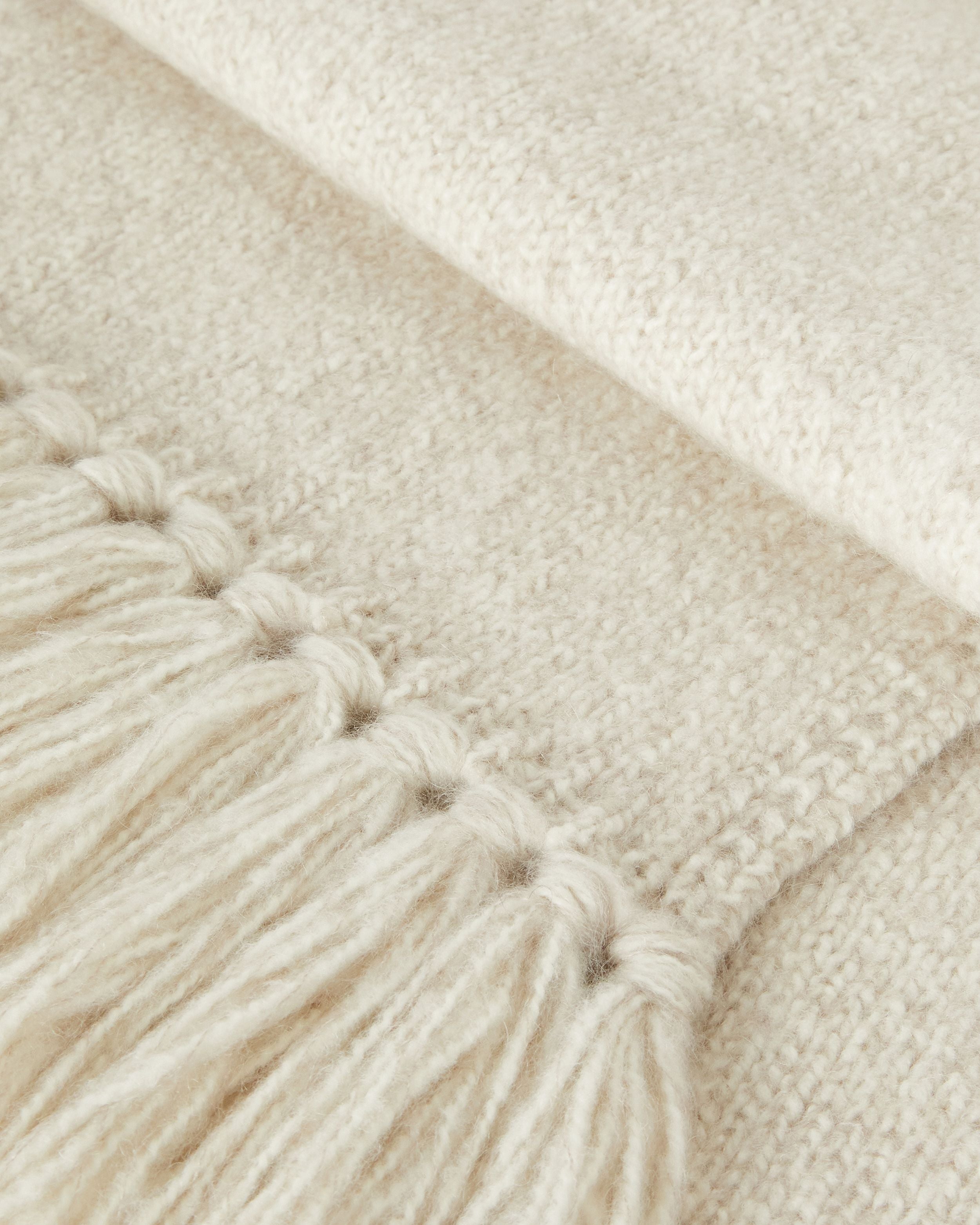 Sciarpa color sabbia in maglia CREAM Lardini 2