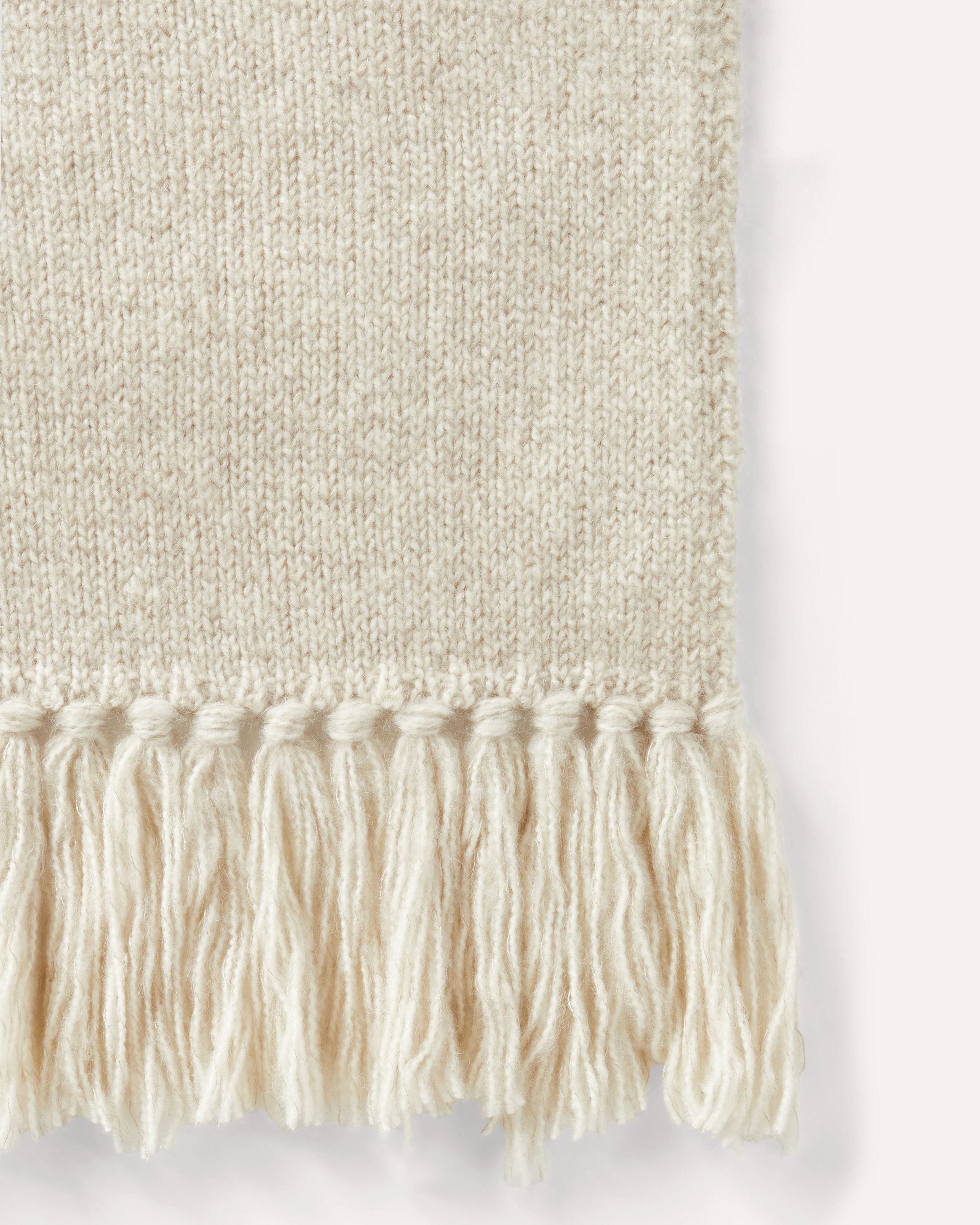 Sciarpa color sabbia in maglia CREAM Lardini 4