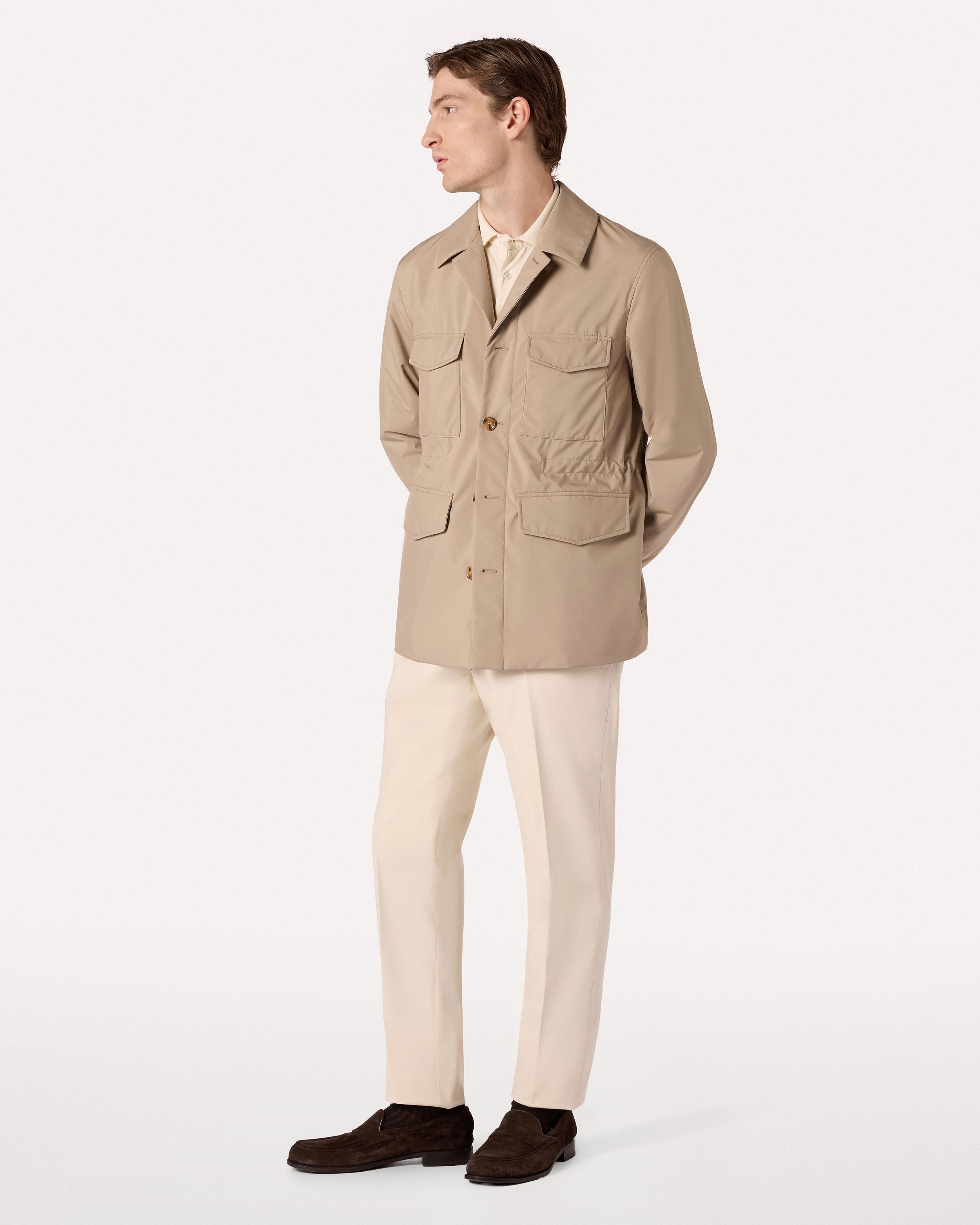 Giacca color sabbia imbottita BEIGE/GREY Lardini 2