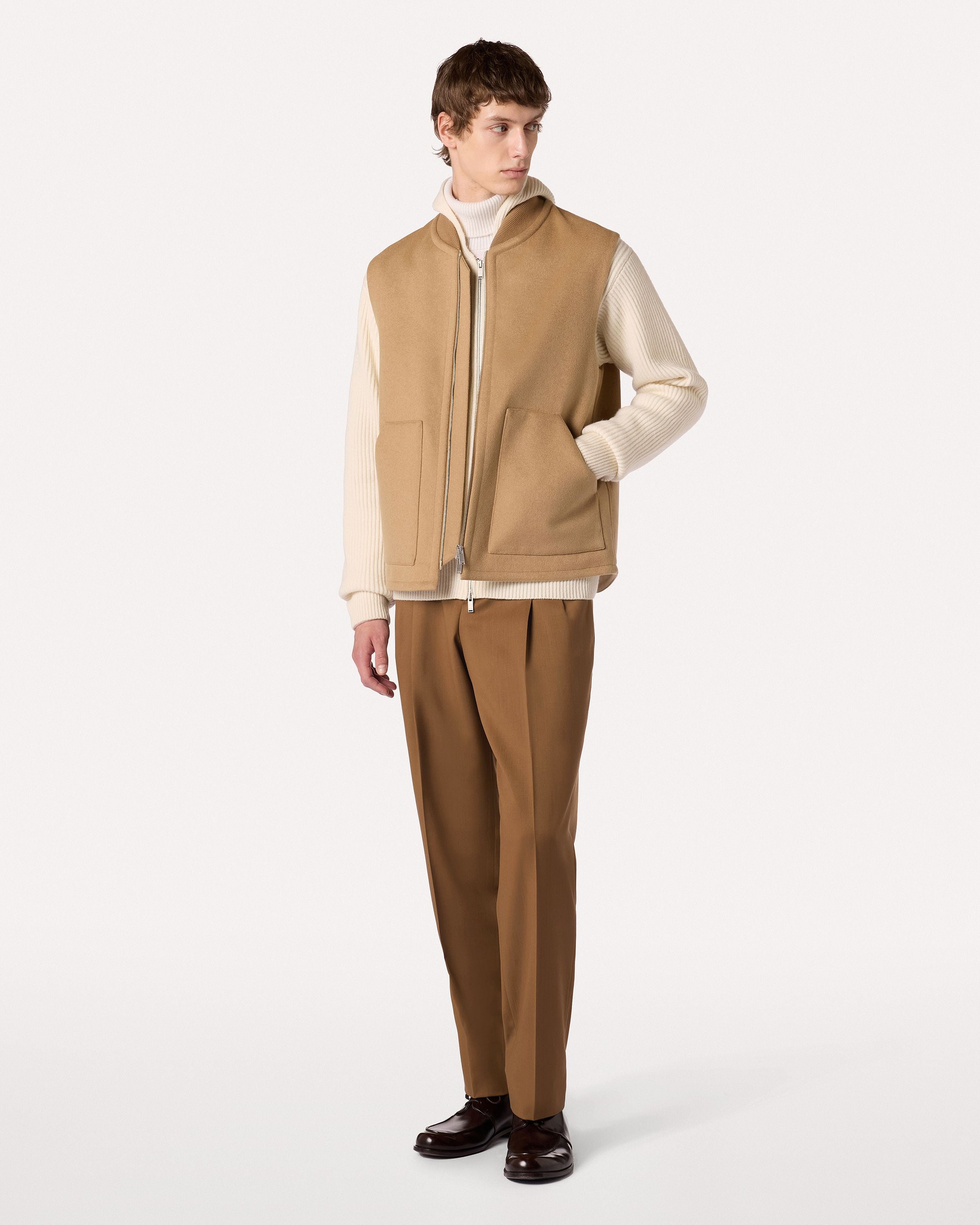 Pantalone nocciola in saia leggera HAZELNUT/BROWN Lardini 2