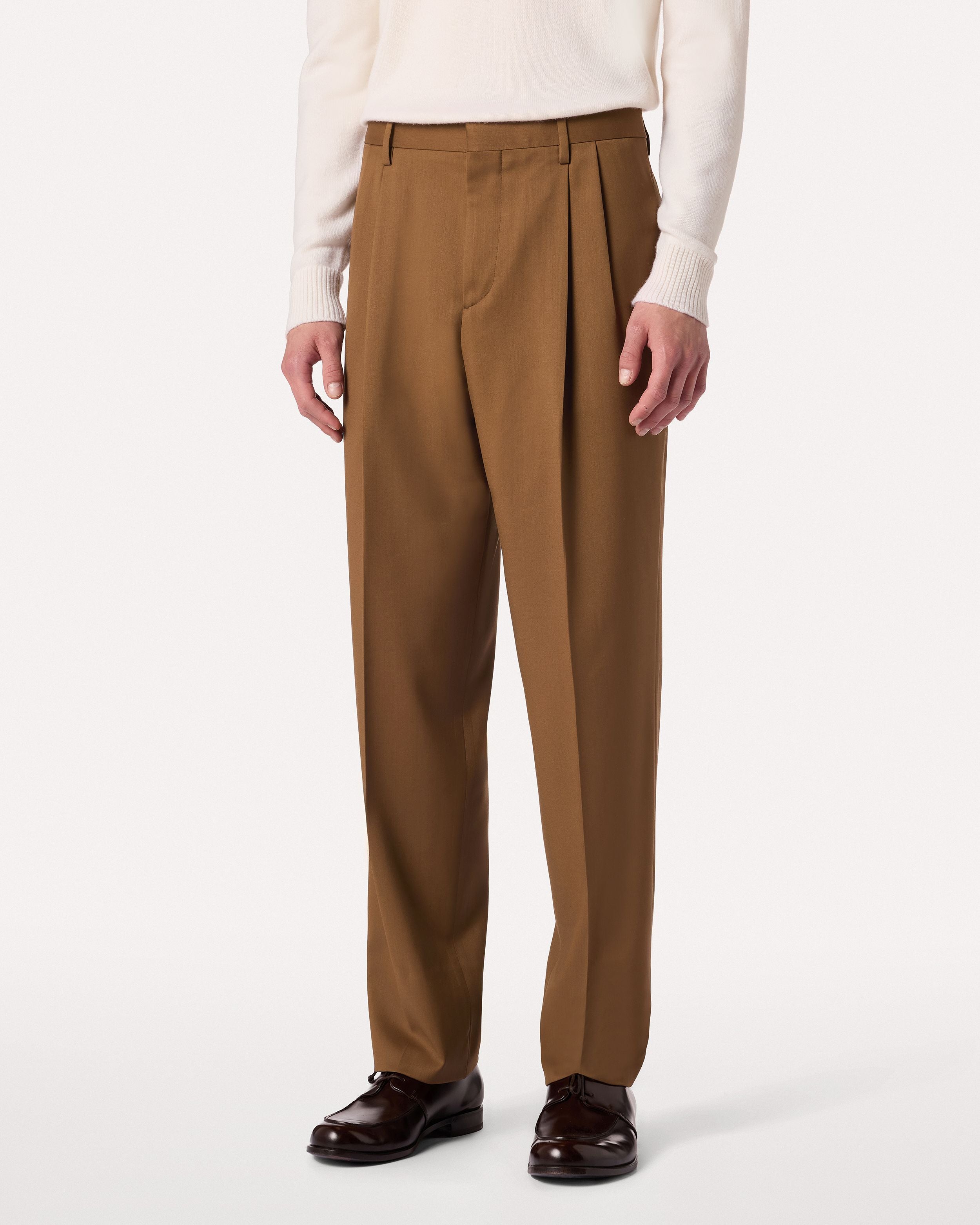Pantalone nocciola in saia leggera HAZELNUT/BROWN Lardini 4