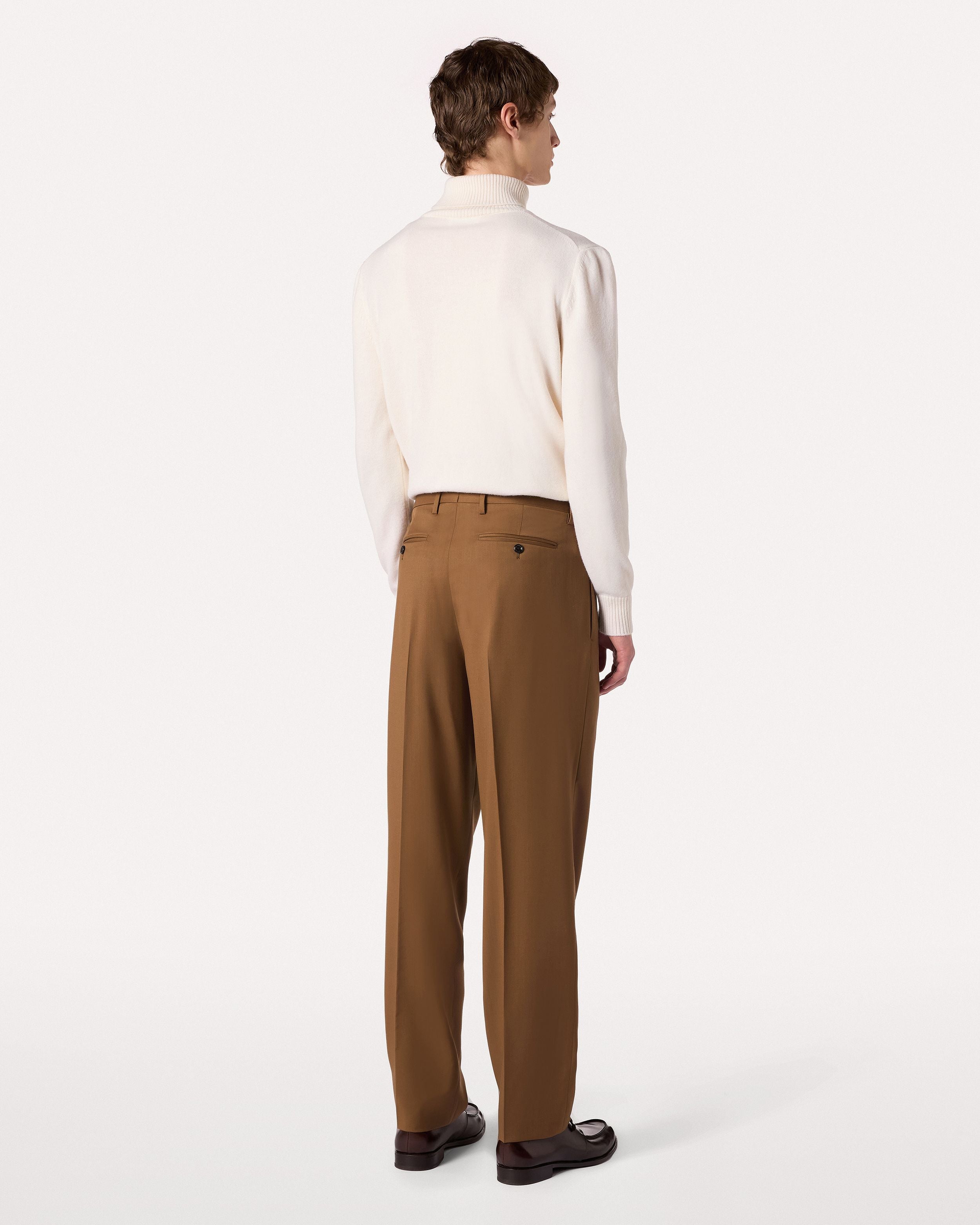 Pantalone nocciola in saia leggera HAZELNUT/BROWN Lardini 5