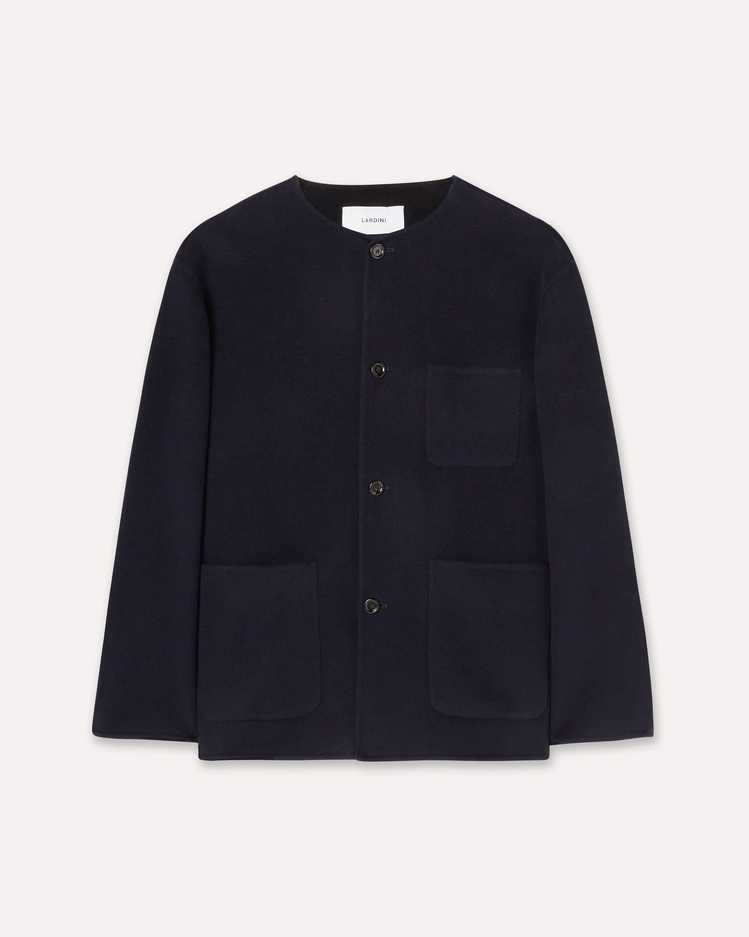 Giacca monopetto blu in lana BLUE/BLACK Lardini 1