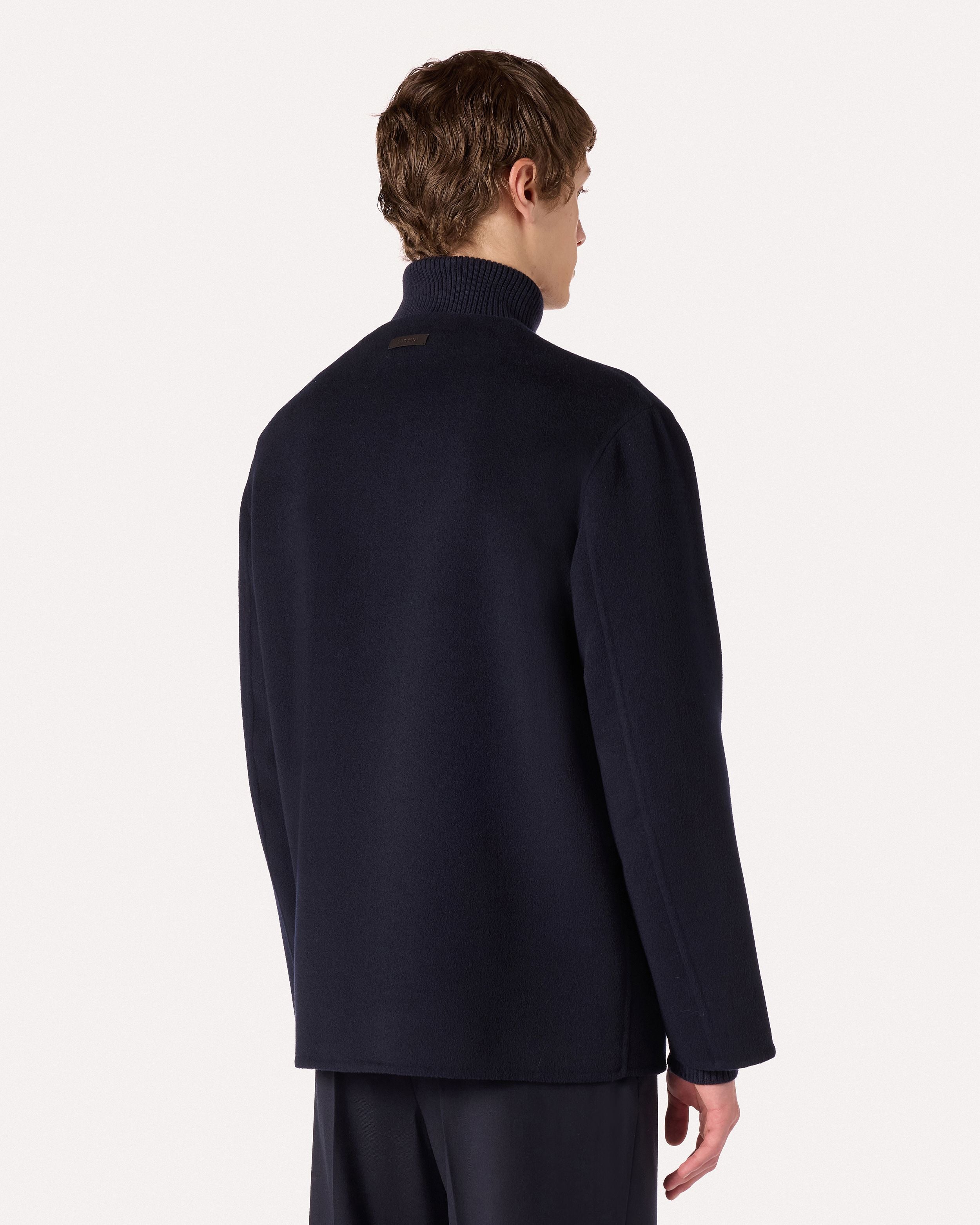 Giacca monopetto blu in lana BLUE/BLACK Lardini 5