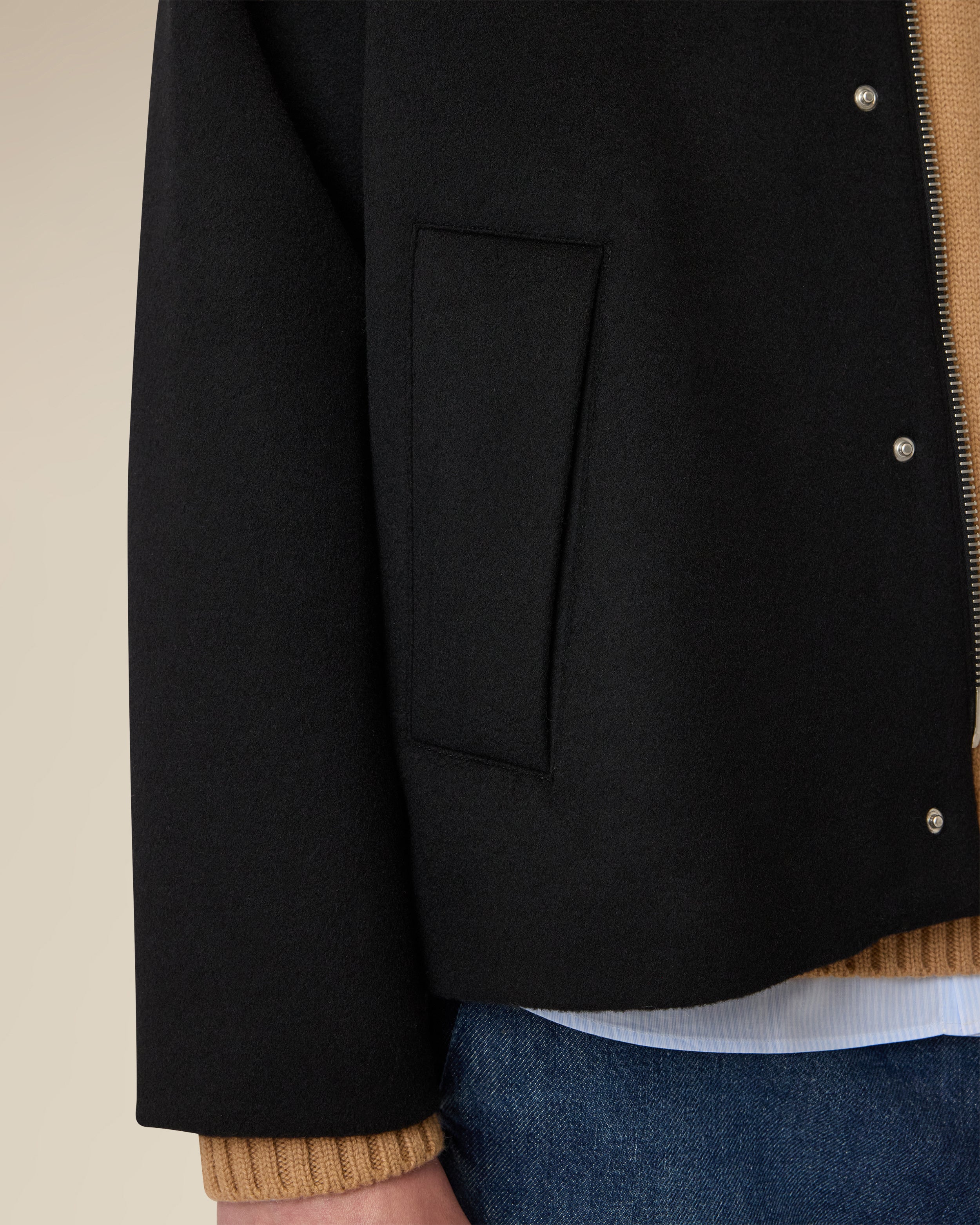 Black wool jacket BLACK Lardini 3