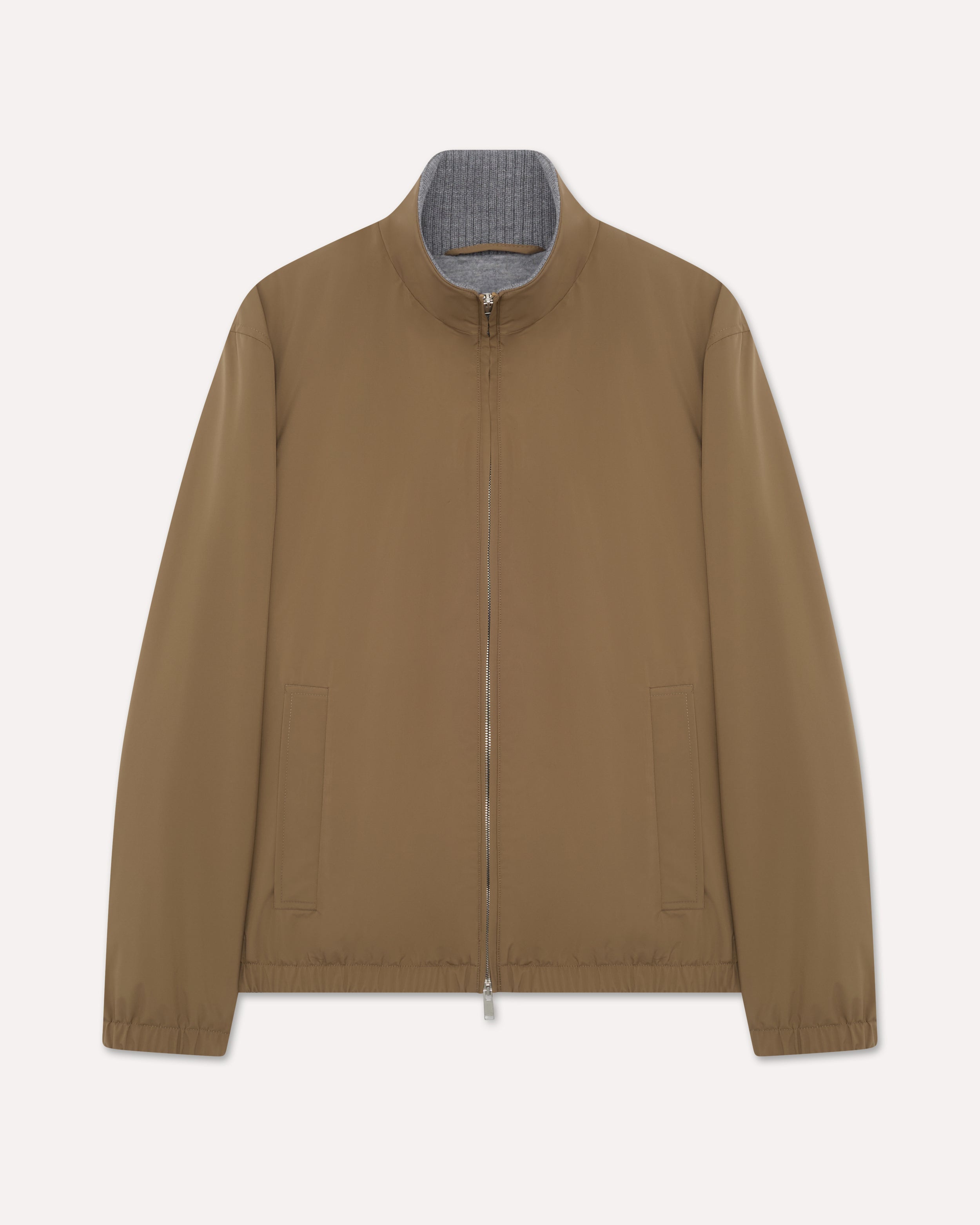 Blouson matelassé en nylon couleur camel CAMEL Lardini
