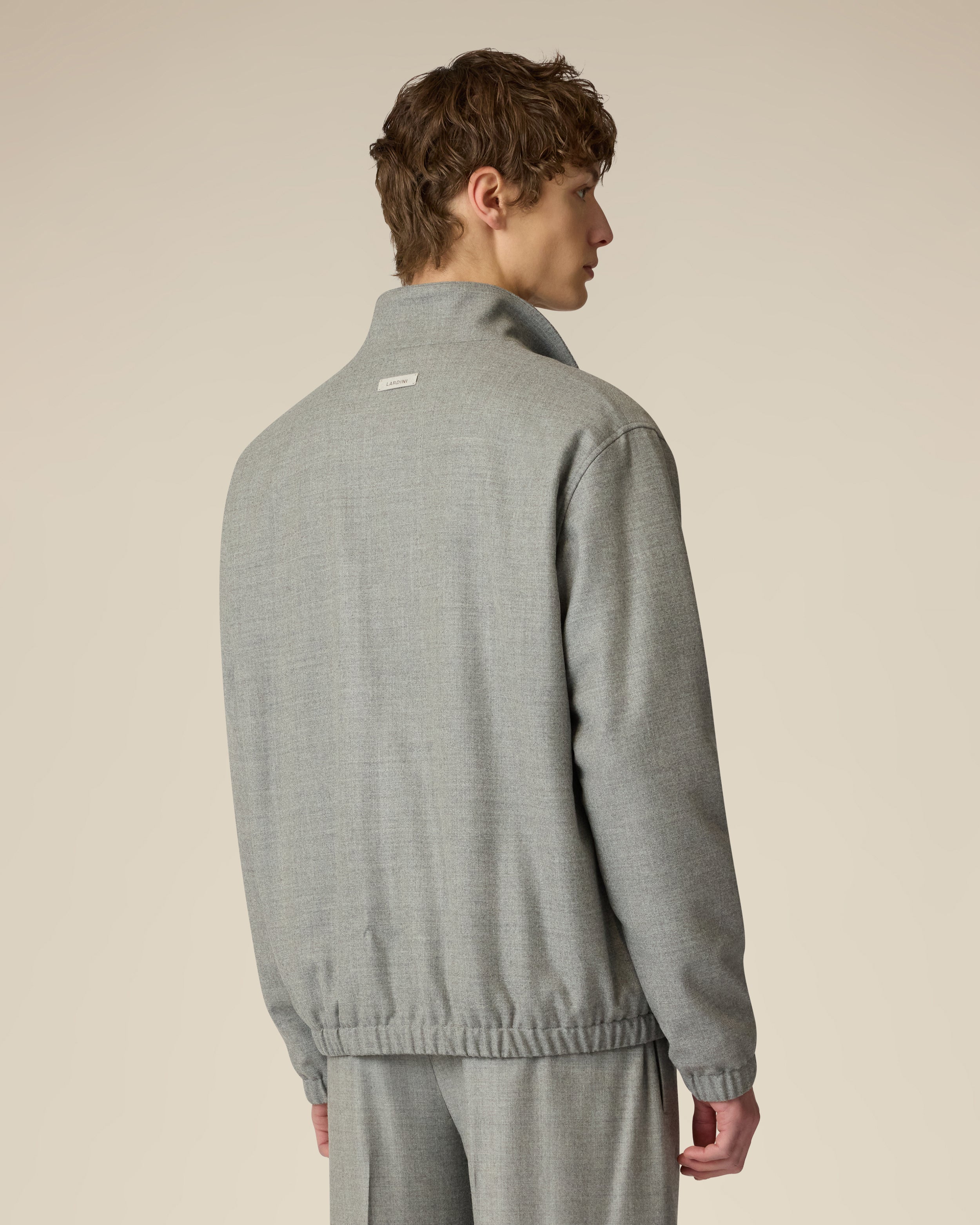Grey padded jacket in stretch wool GREY Lardini 5