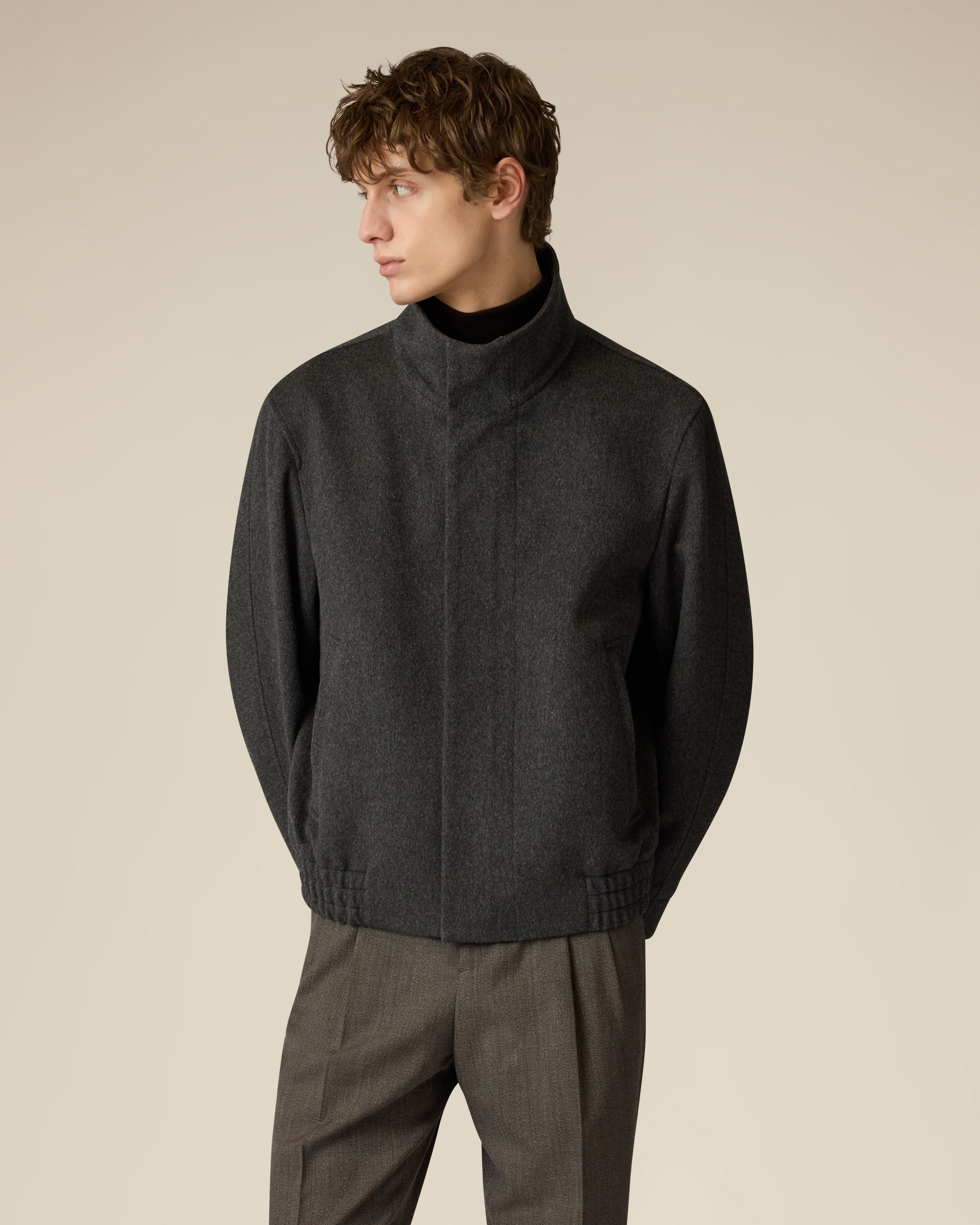 Grey wool jacket GREY Lardini 4