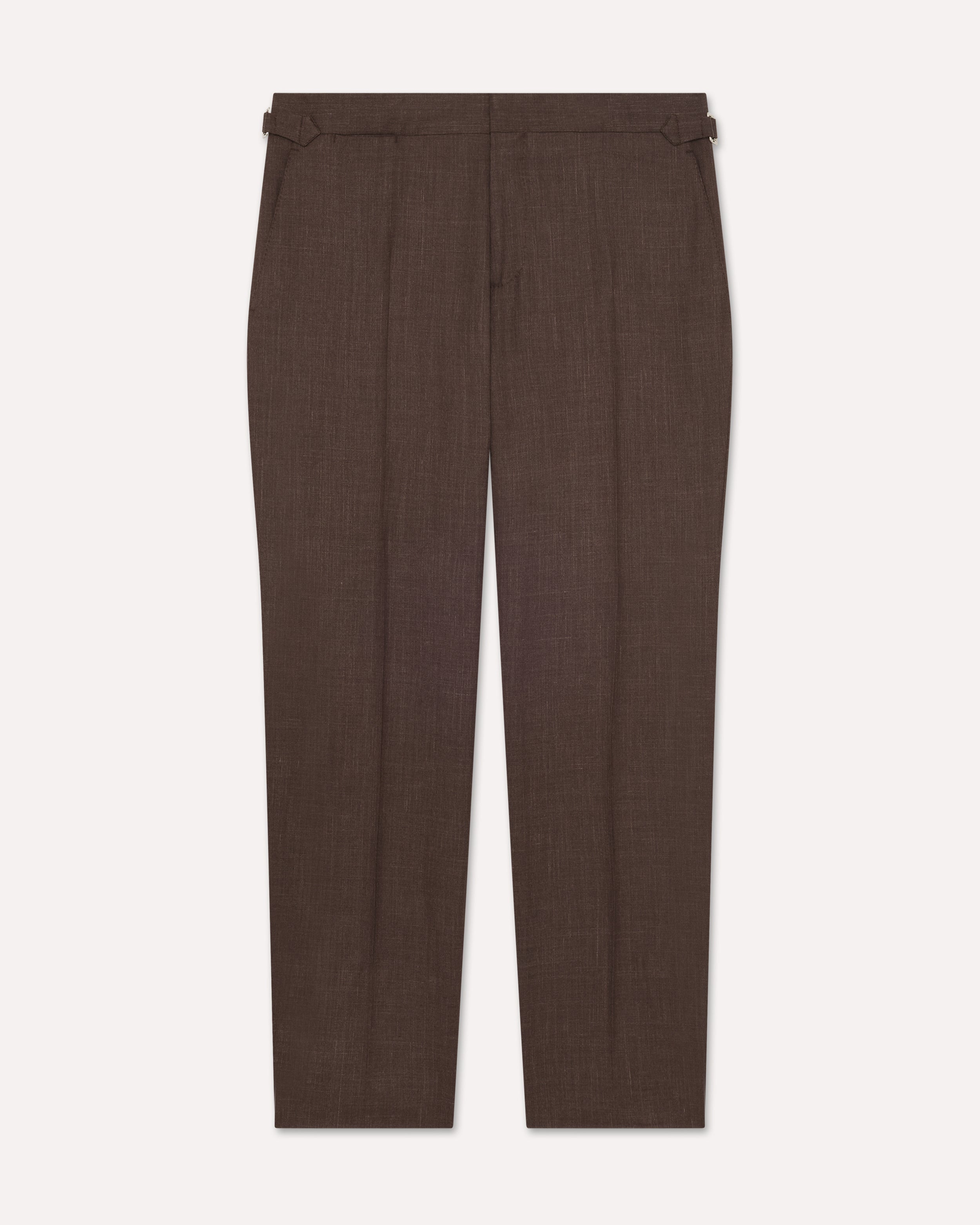 Brown flat-front trousers BROWN Lardini 1