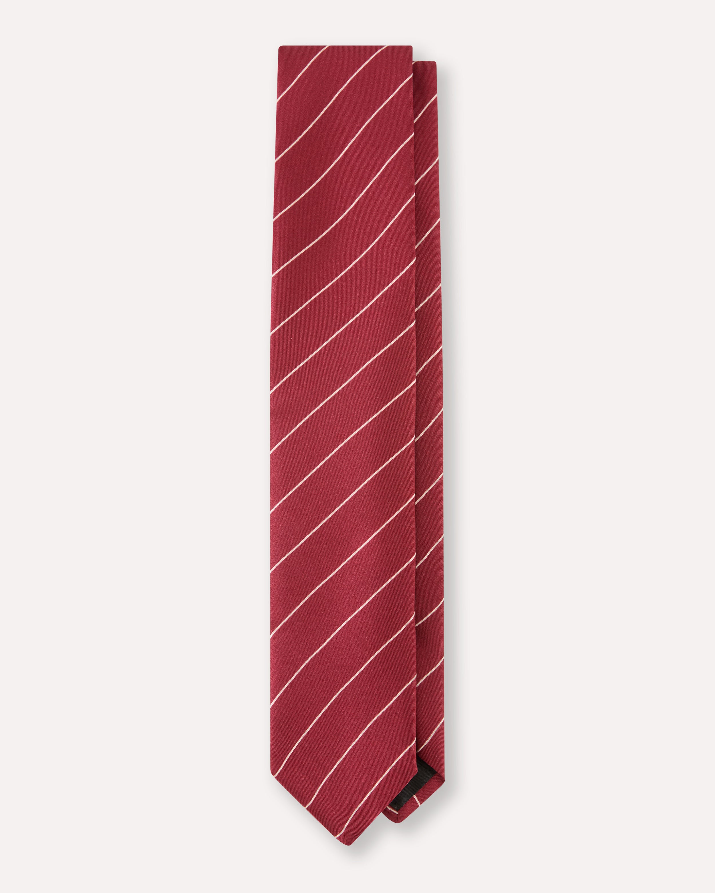 Cravatta in seta jacquard regimental bordeaux e panna BURGUNDY Lardini 1