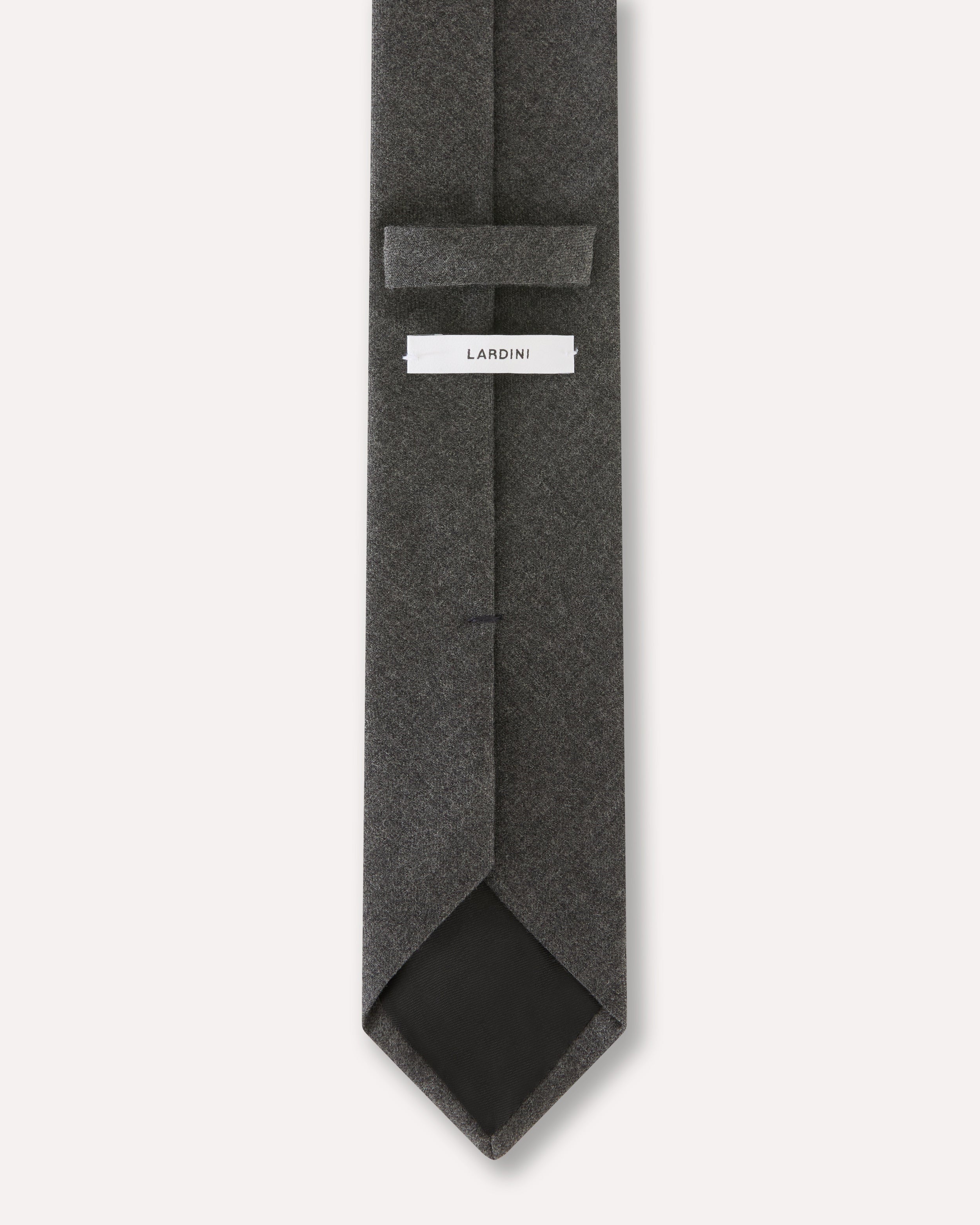 Grey brushed stretch flannel tie GREY Lardini 2