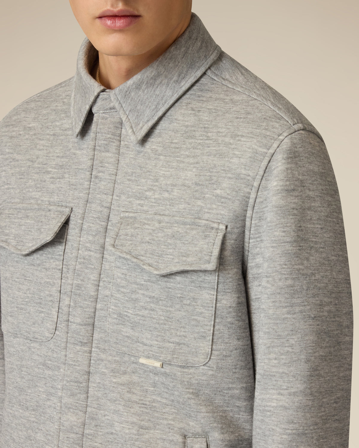 Giacca camicia imbottita grigia GREY Lardini 3