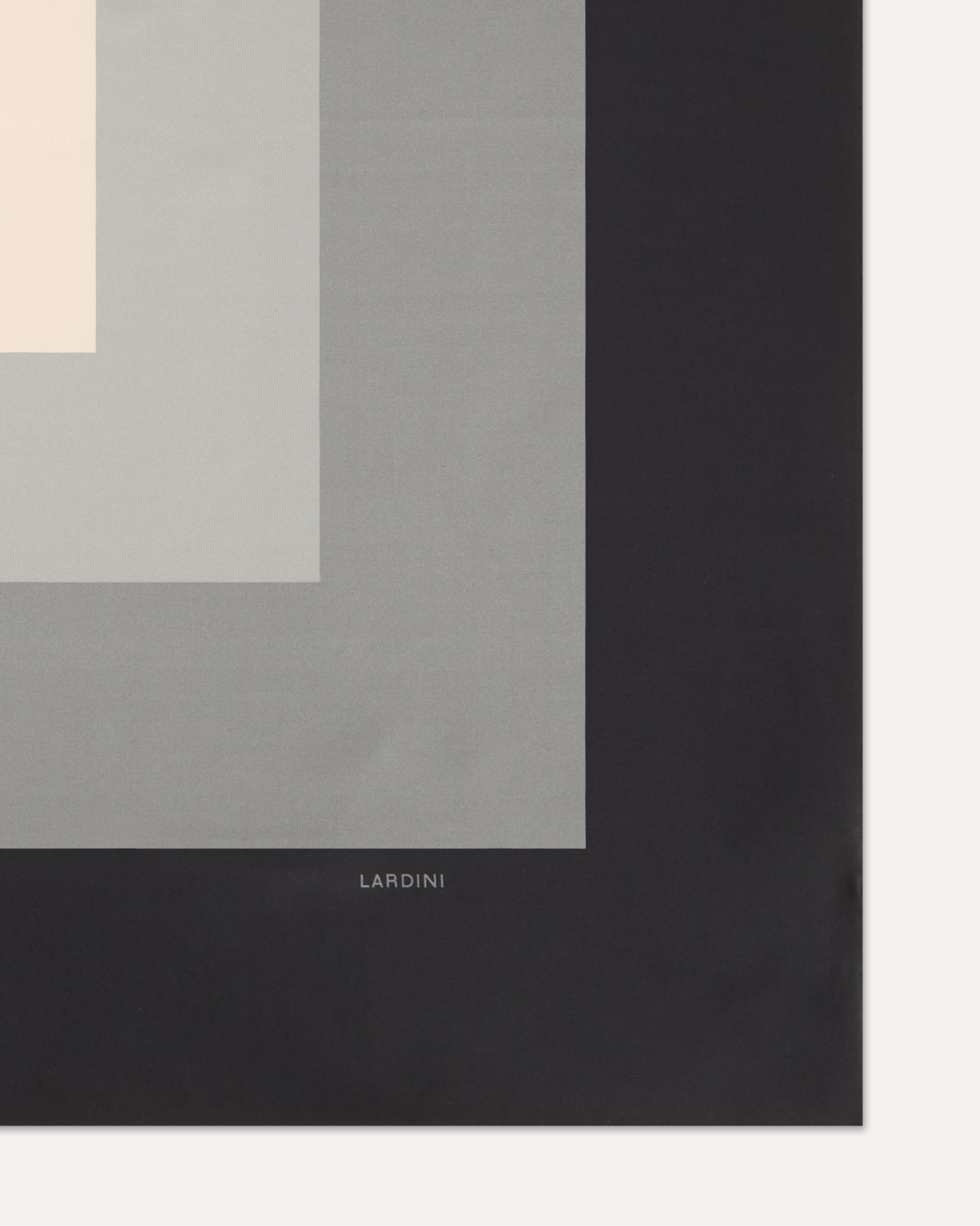 Black and grey silk scarf BLACK/GREY Lardini 2