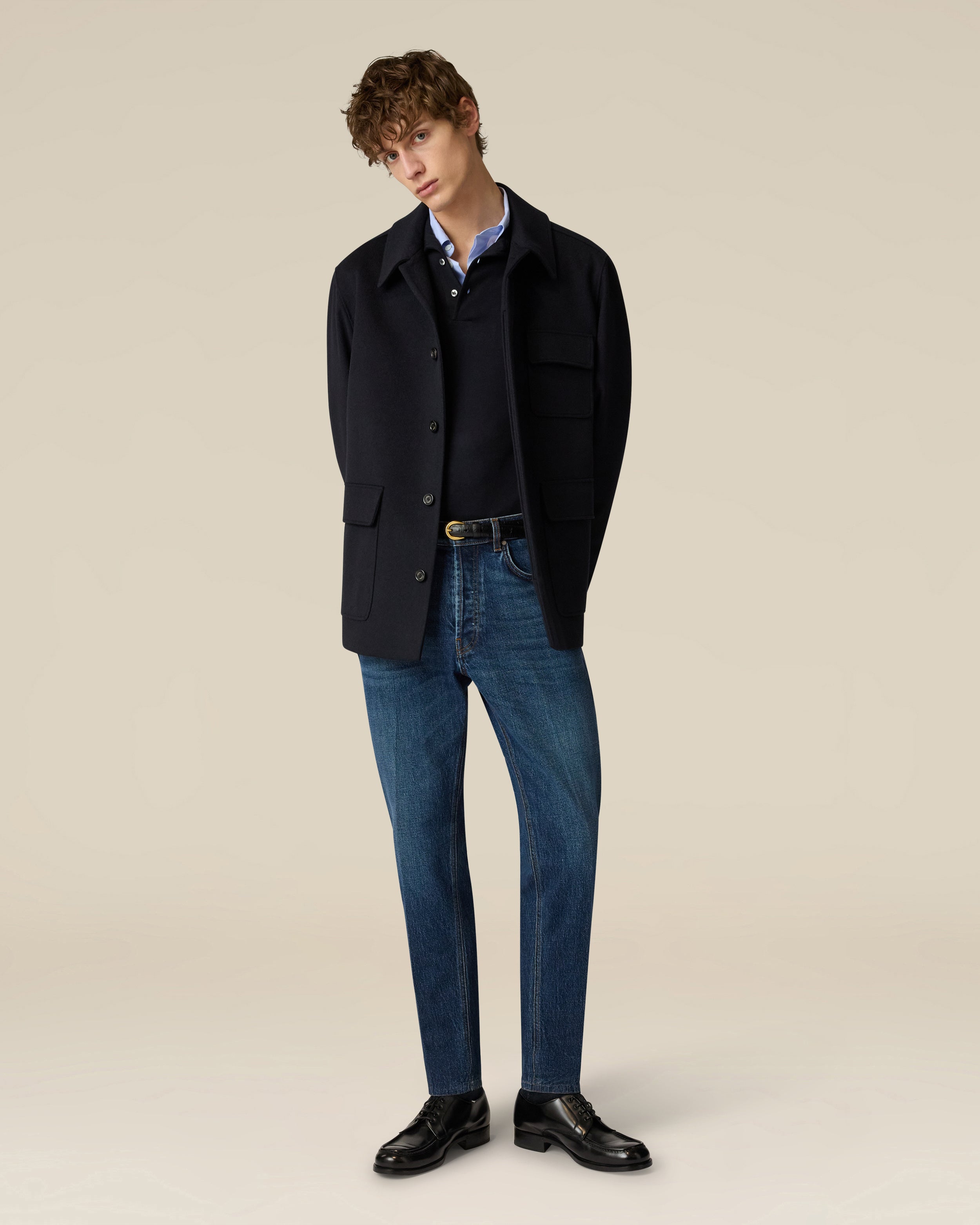 Blue wool jacket BLUE Lardini 2