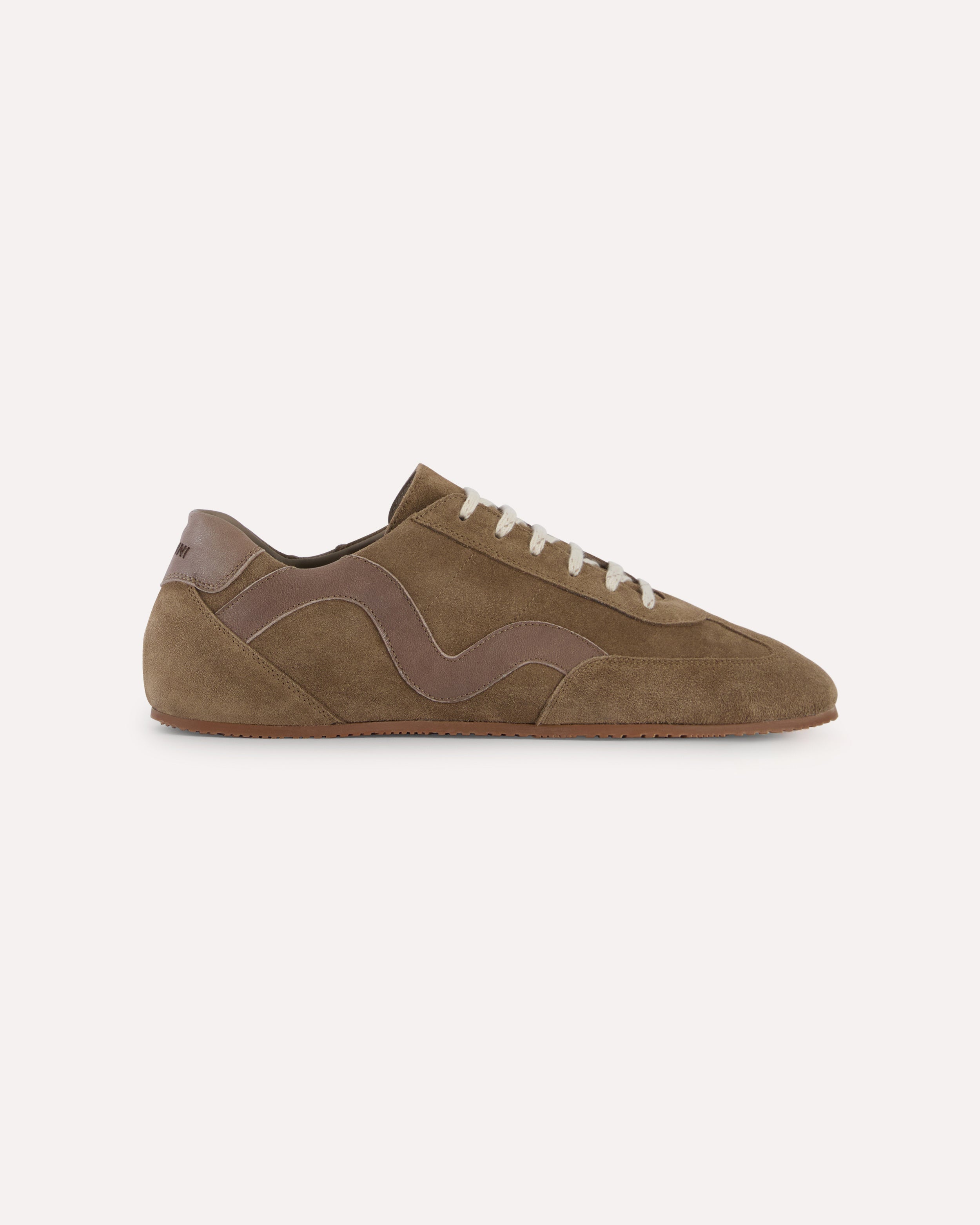 Minimalist hazelnut leather sneakers BROWN Lardini 1