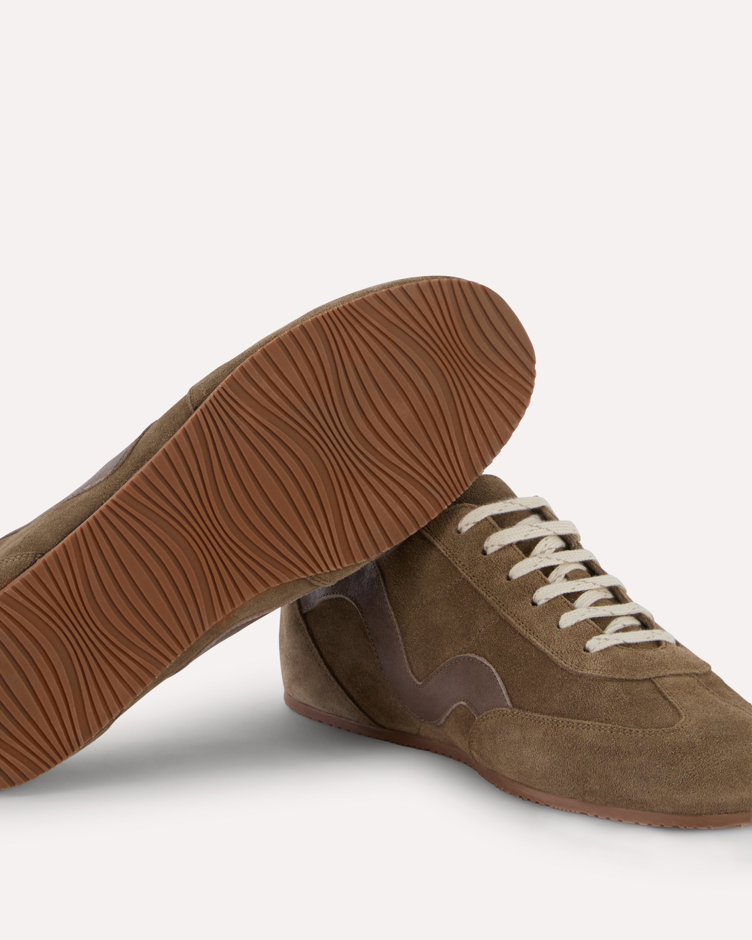 Minimalist hazelnut leather sneakers BROWN Lardini 2