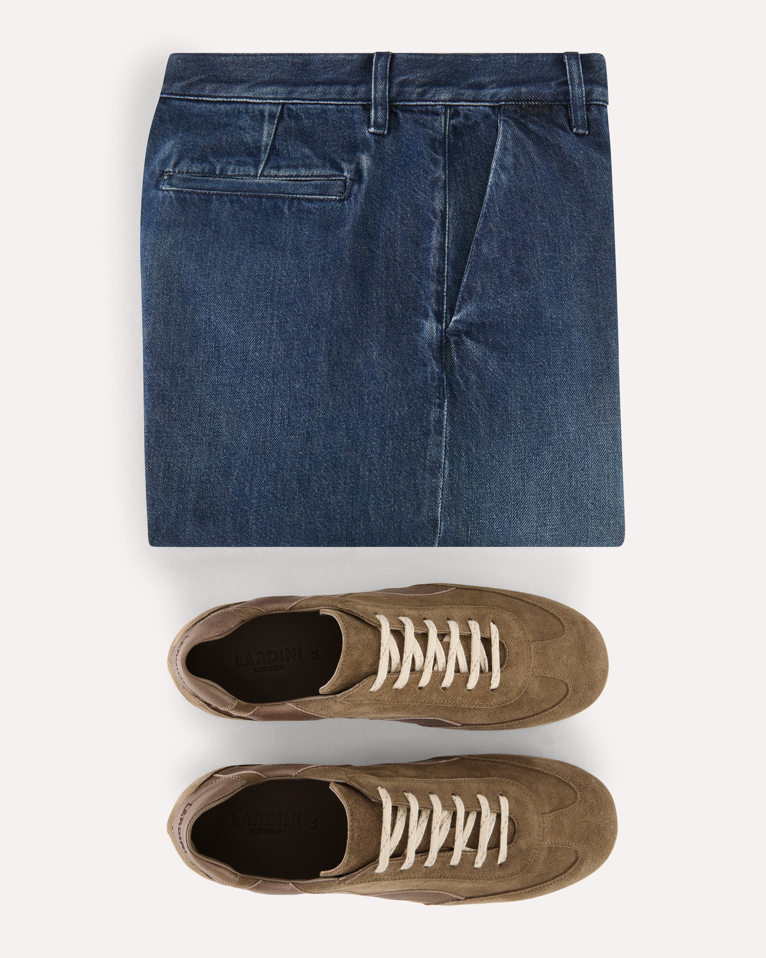 Minimalist hazelnut leather sneakers BROWN Lardini 5