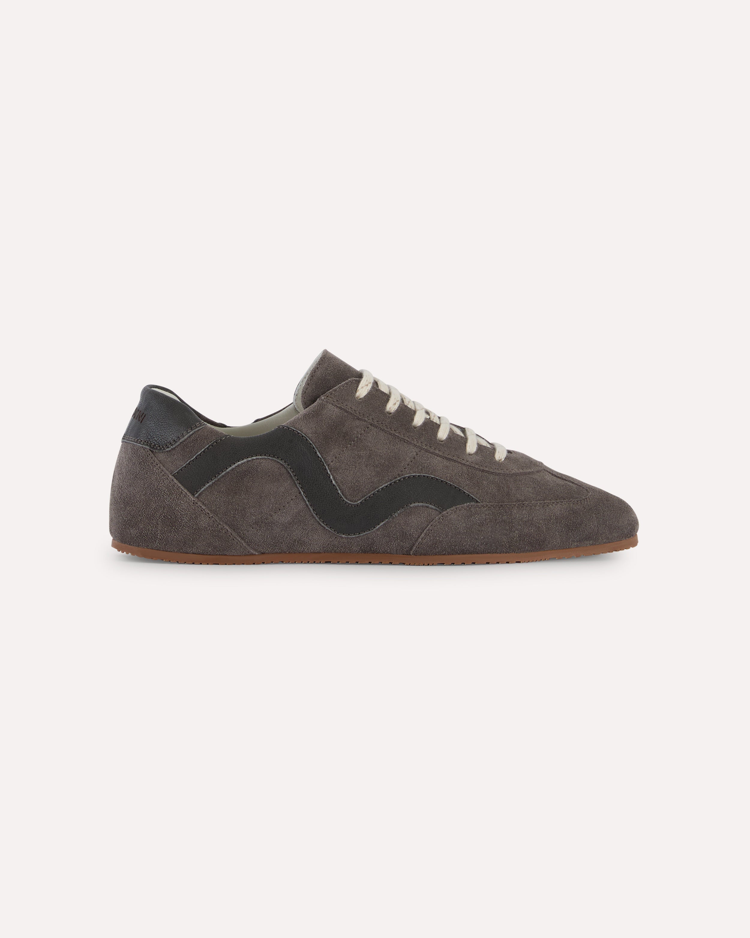 Minimalist grey leather sneakers GREY Lardini 1