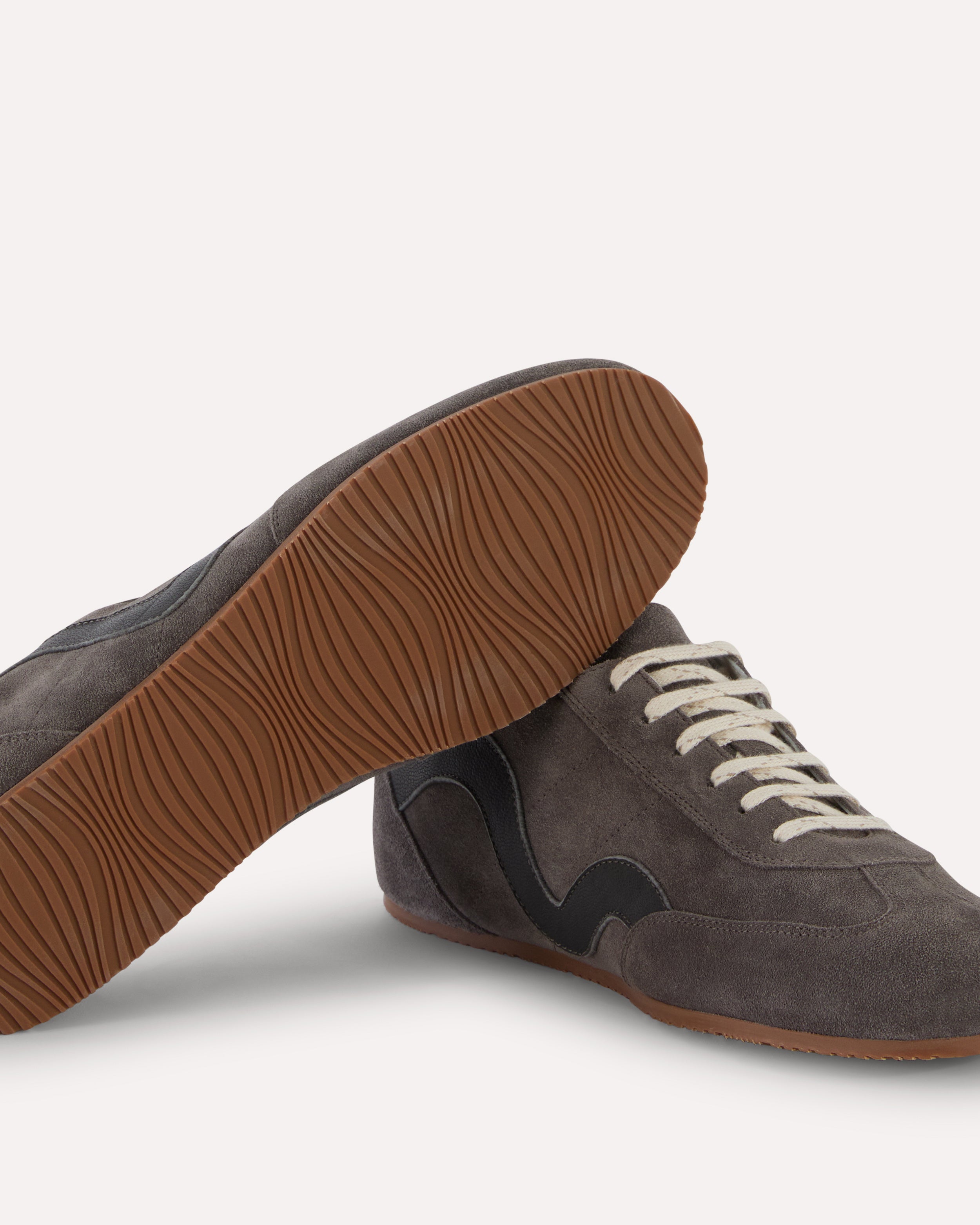 Minimalist grey leather sneakers GREY Lardini 2