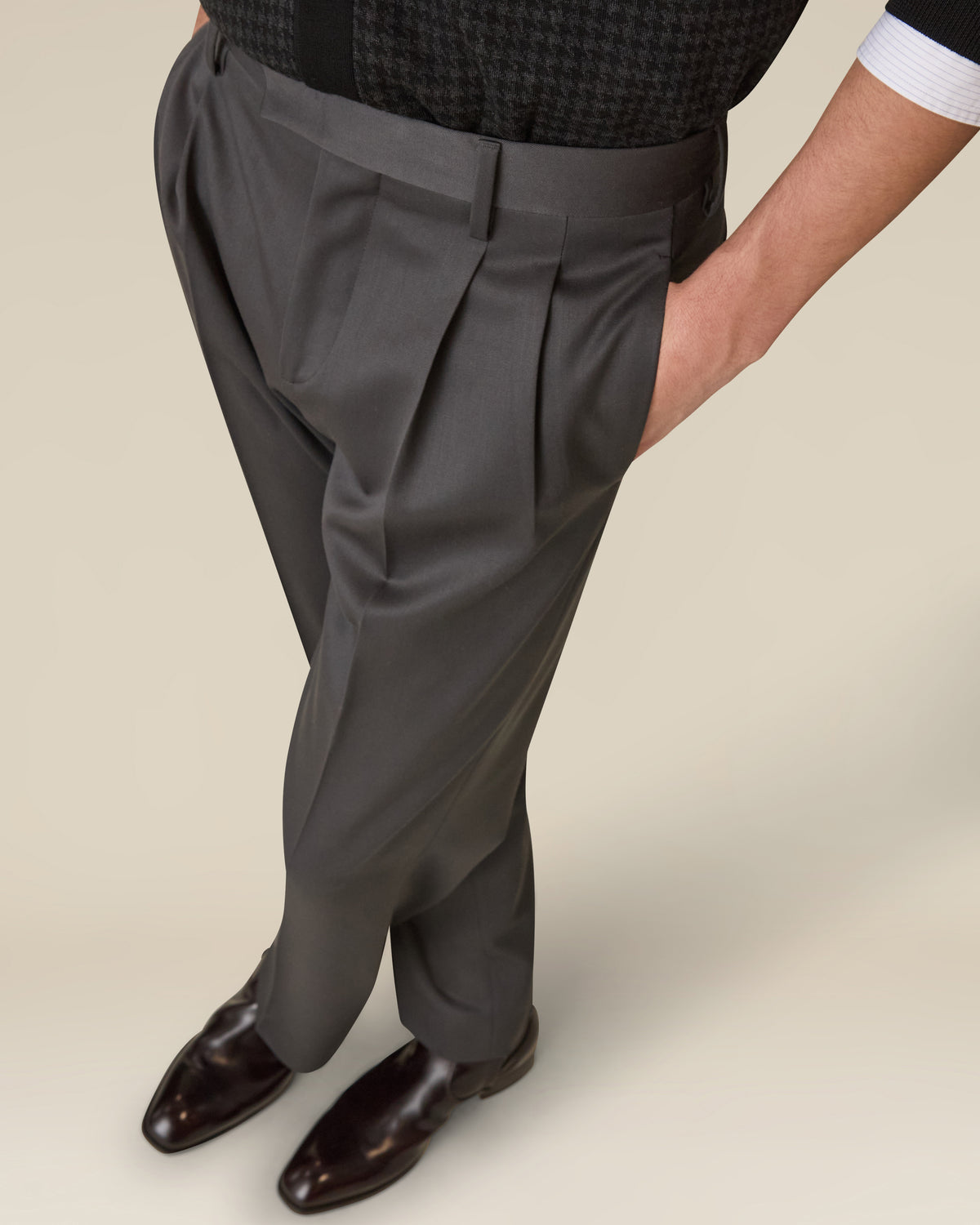 Grey wool trousers GREY Lardini 3
