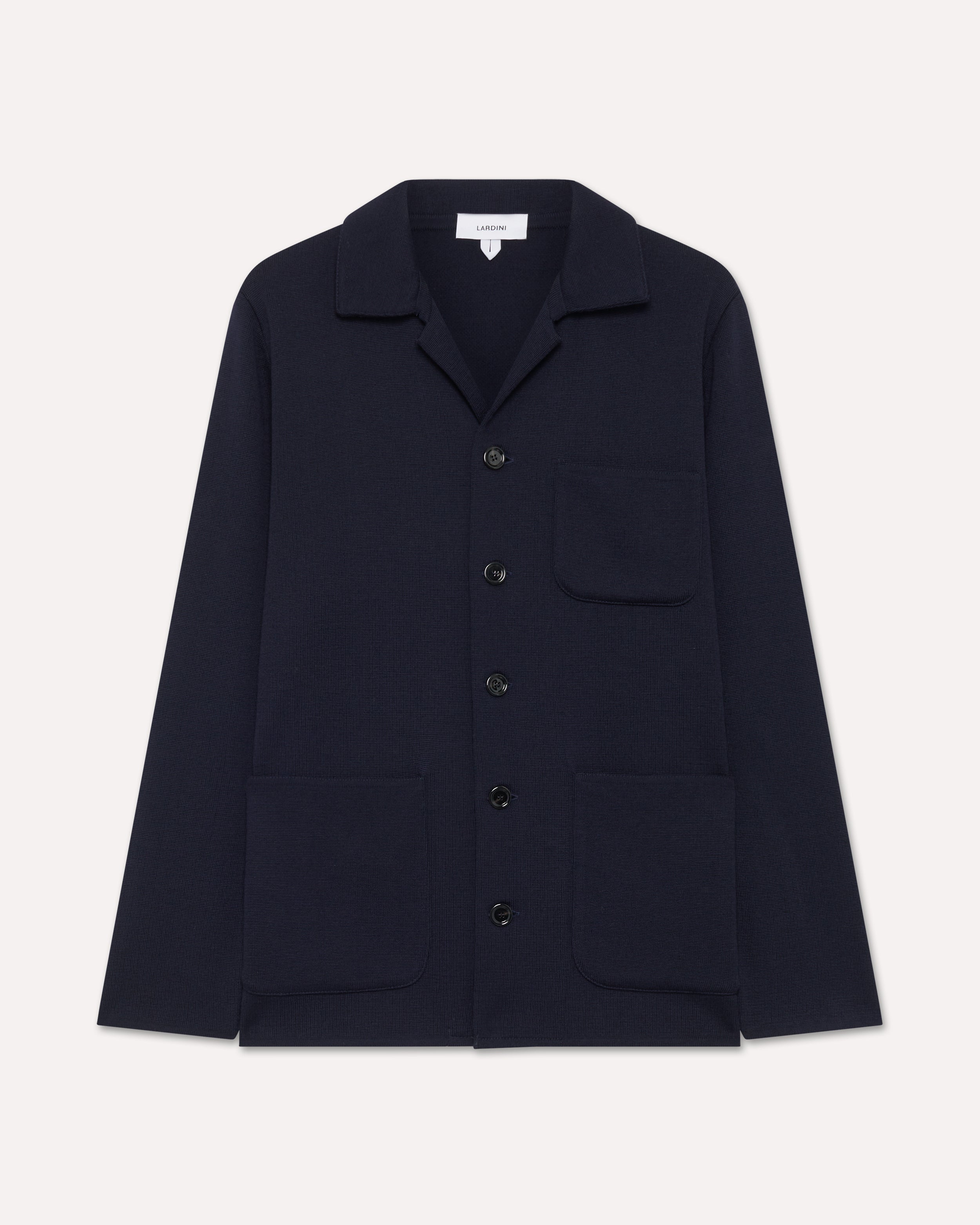 Blue merino wool jacket BLUE Lardini 1