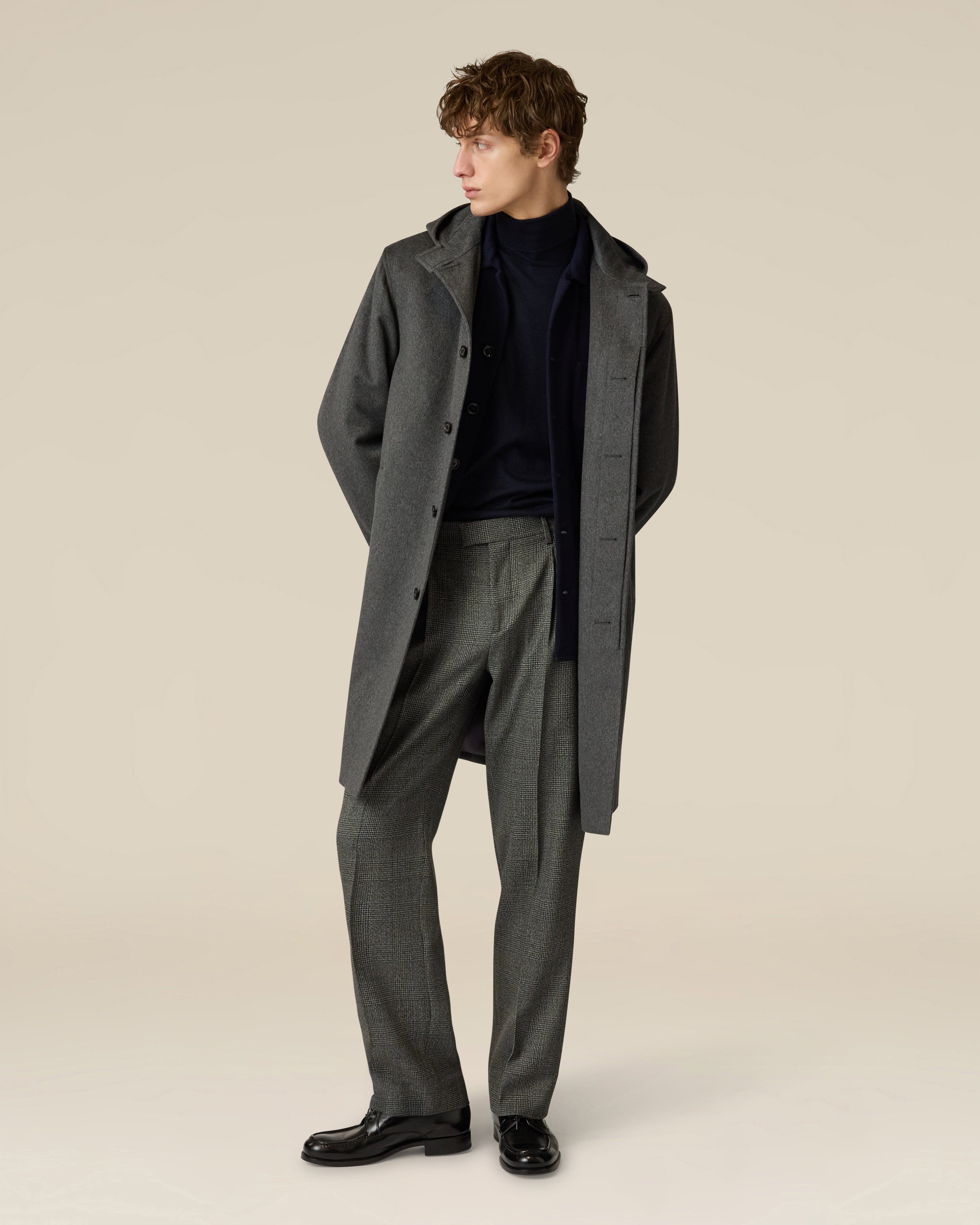Blue merino wool jacket BLUE Lardini 2