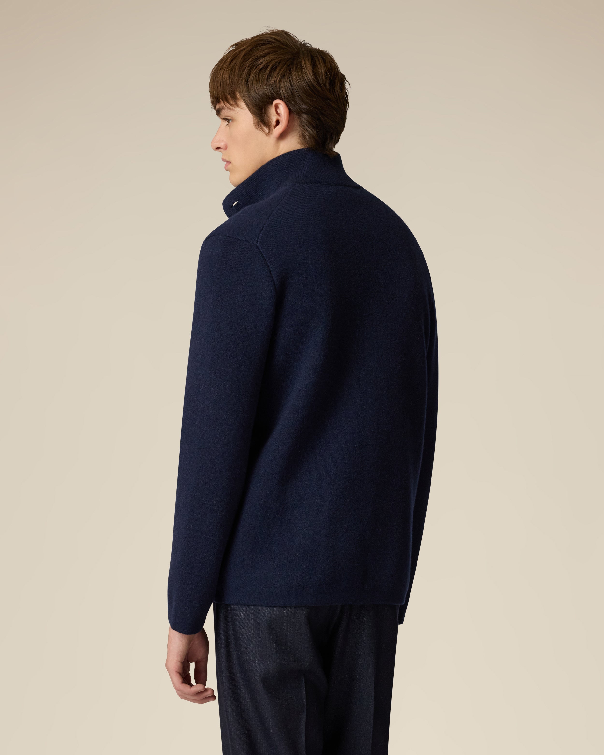 Blue and grey knitted jacket BLUE/GREY Lardini 5