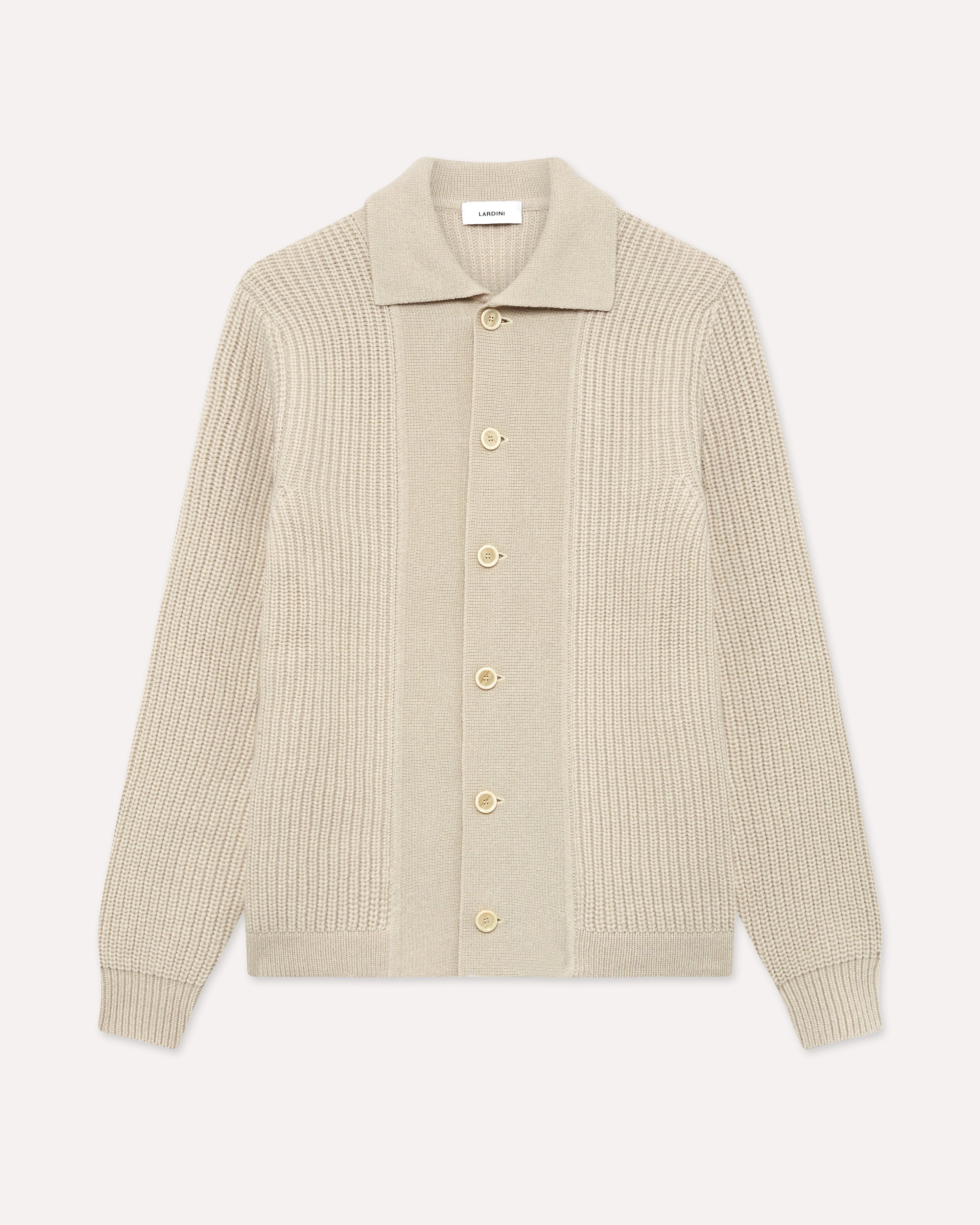 Cream wool and cashmere cardigan CREAM Lardini 1