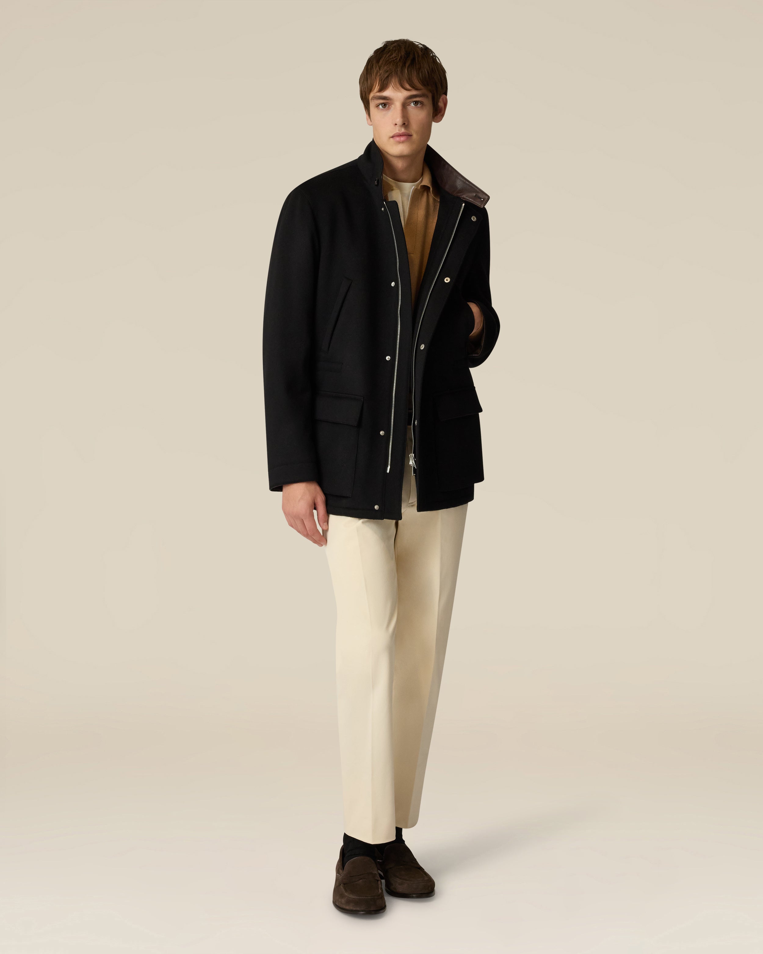 Beige and cream wool and cashmere polo BEIGE/CREAM Lardini 2