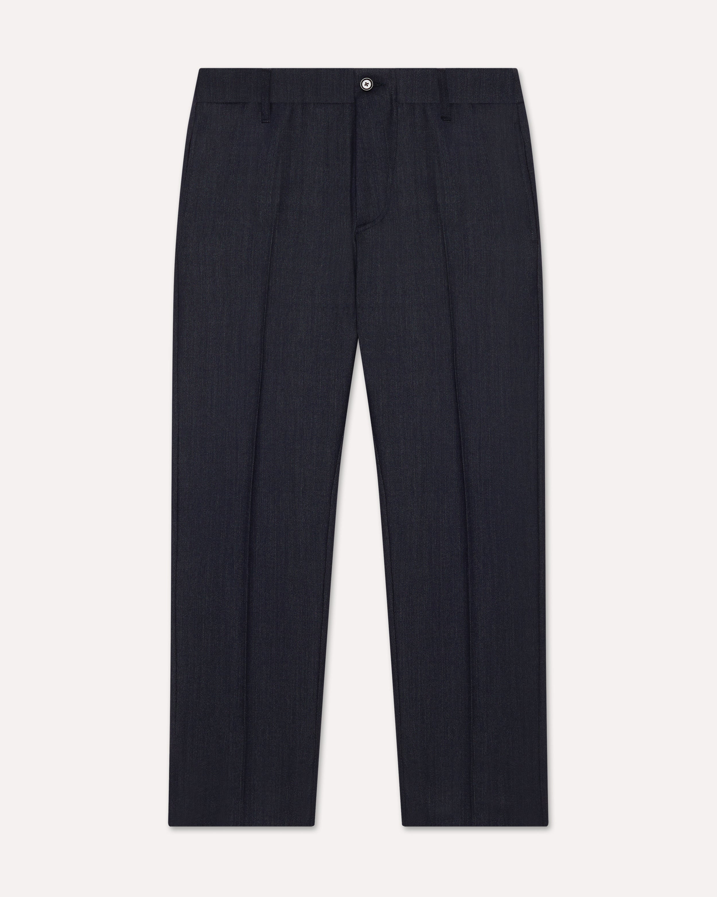 Blue flat-front trousers BLUE Lardini 1