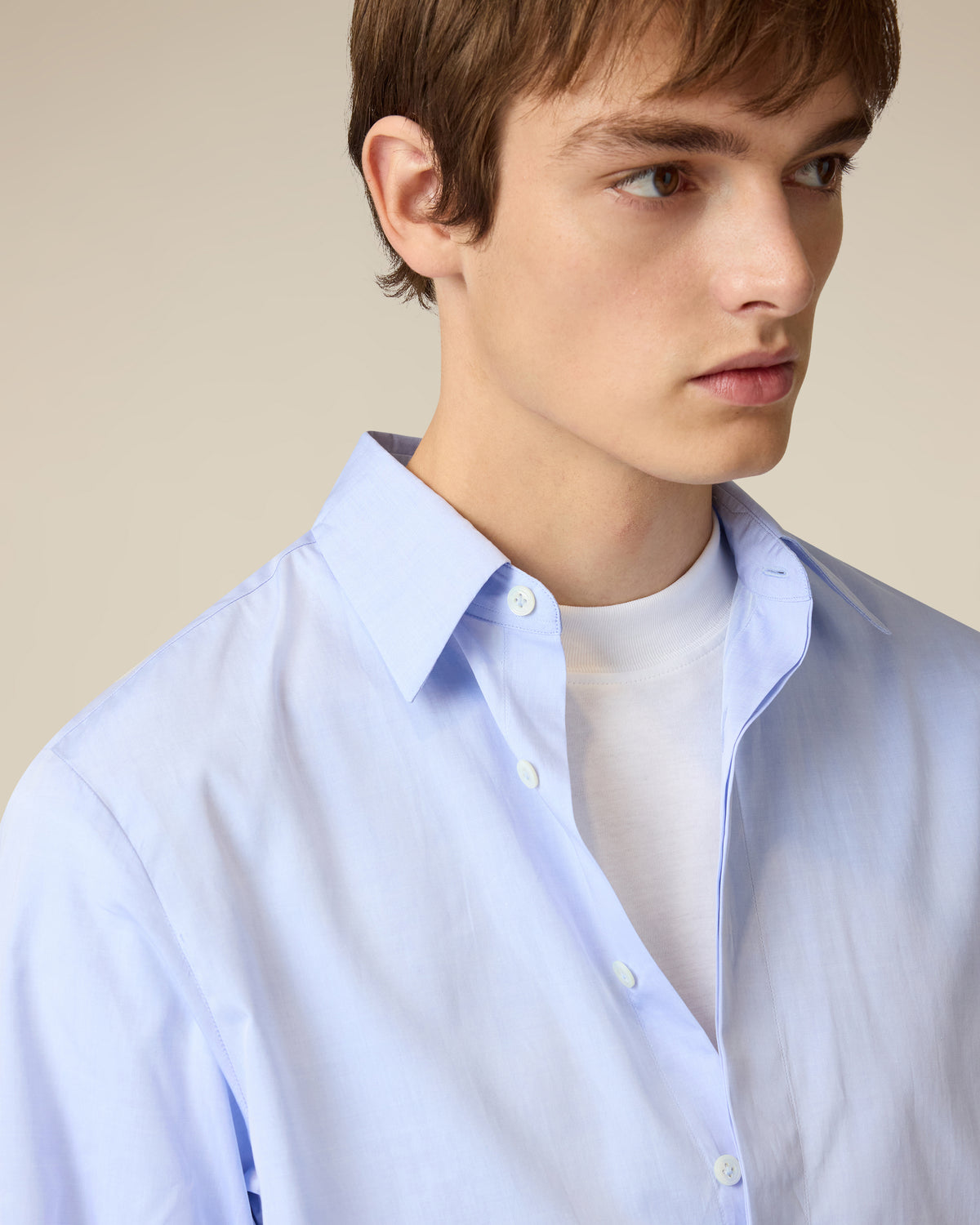 Hemd aus Baumwollpopeline in Hellblau LIGHT BLUE Lardini 3